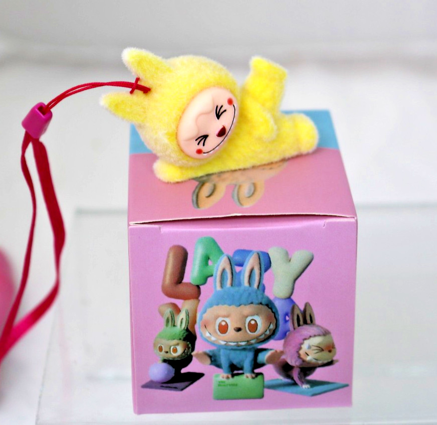 Labubu Inspired Surprise 2 inch in Lazy Yoga Box Monster Open Box