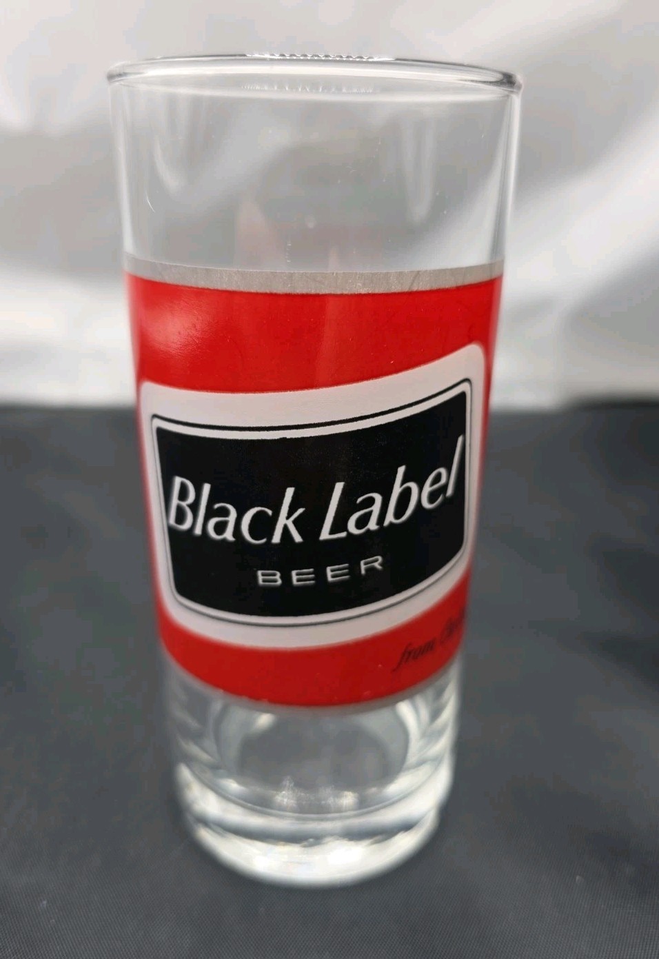 Vintage Carling Black Label Lager Beer Glass 10oz Vintage Carling Black Label Lager Beer Glass 10oz