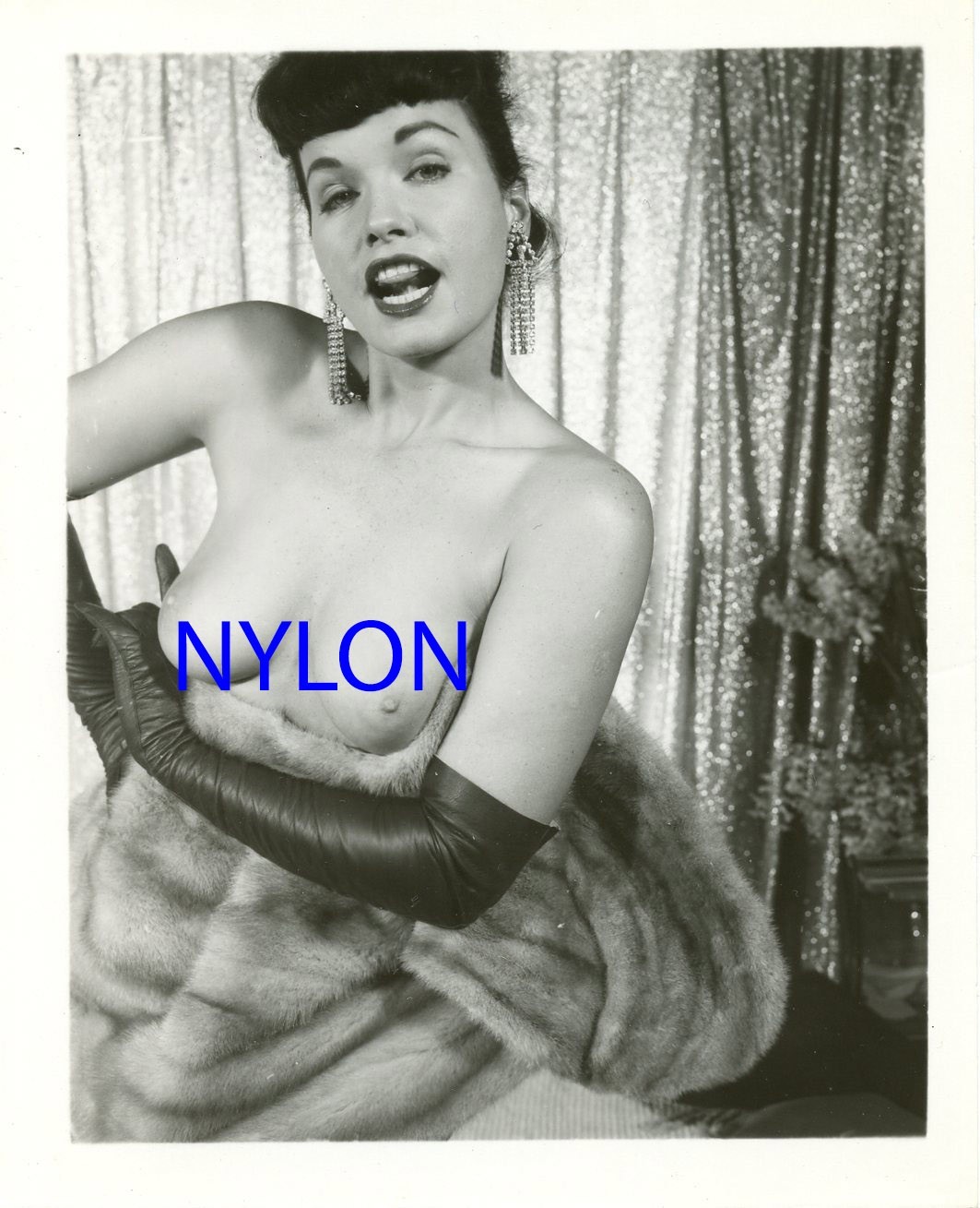 RARE BETTIE PAGE VINTAGE 1950\'s 4 x 5 PHOTOGRAPH BY ALLEN COBERT