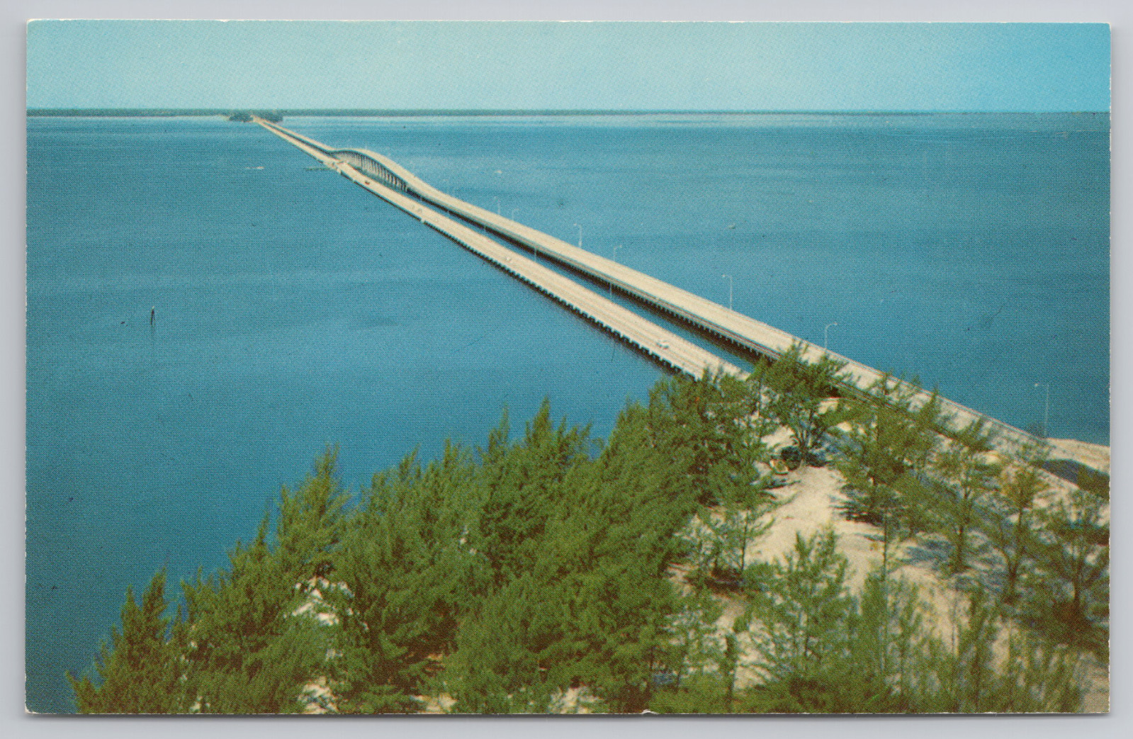 Vintage Postcard Gandy Bridge Tampa Bay Florida St. Petersburg Aerial View Vintage Postcard Gandy Bridge Tampa Bay Florida St. Petersburg Aerial View