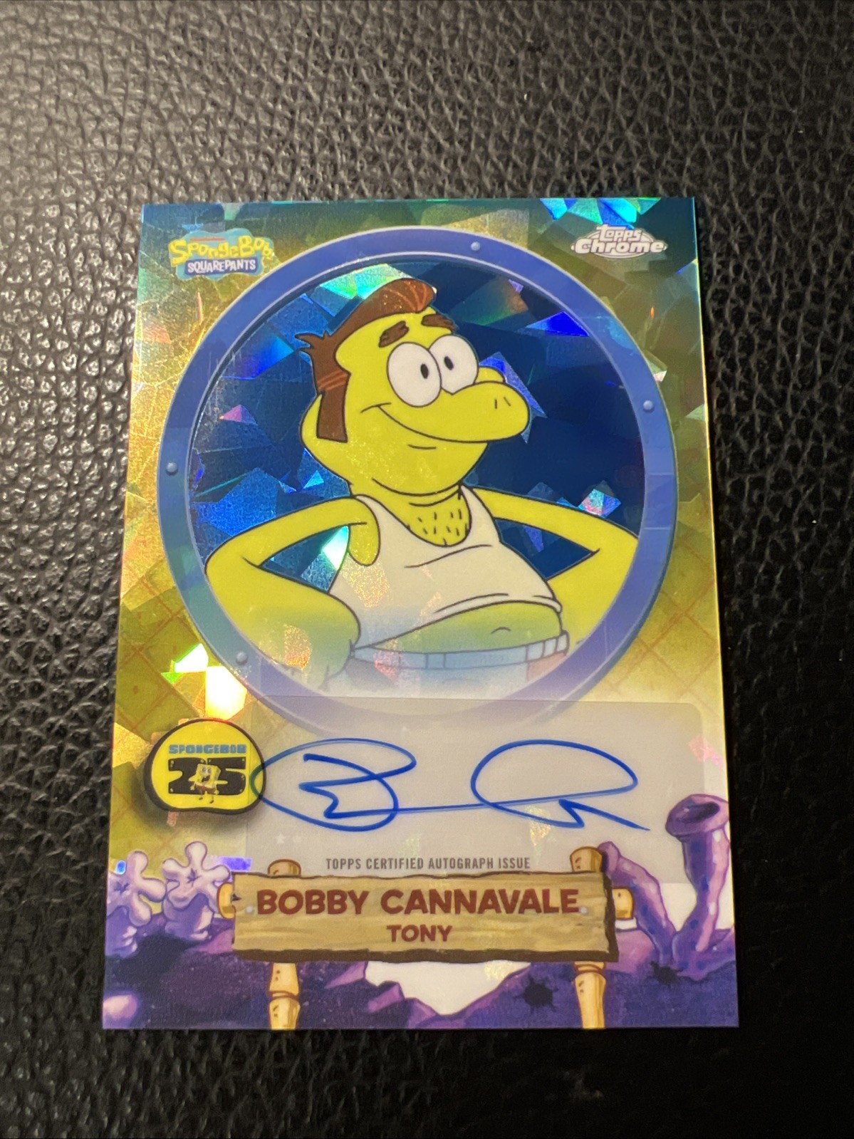 # 2025 Topps Chrome Sapphire SpongeBob Squarepants Bobby Cannavale Auto Tony NM