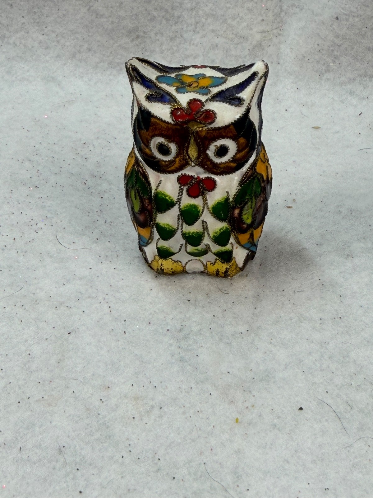 Cloisonne Owl Two Sided 2