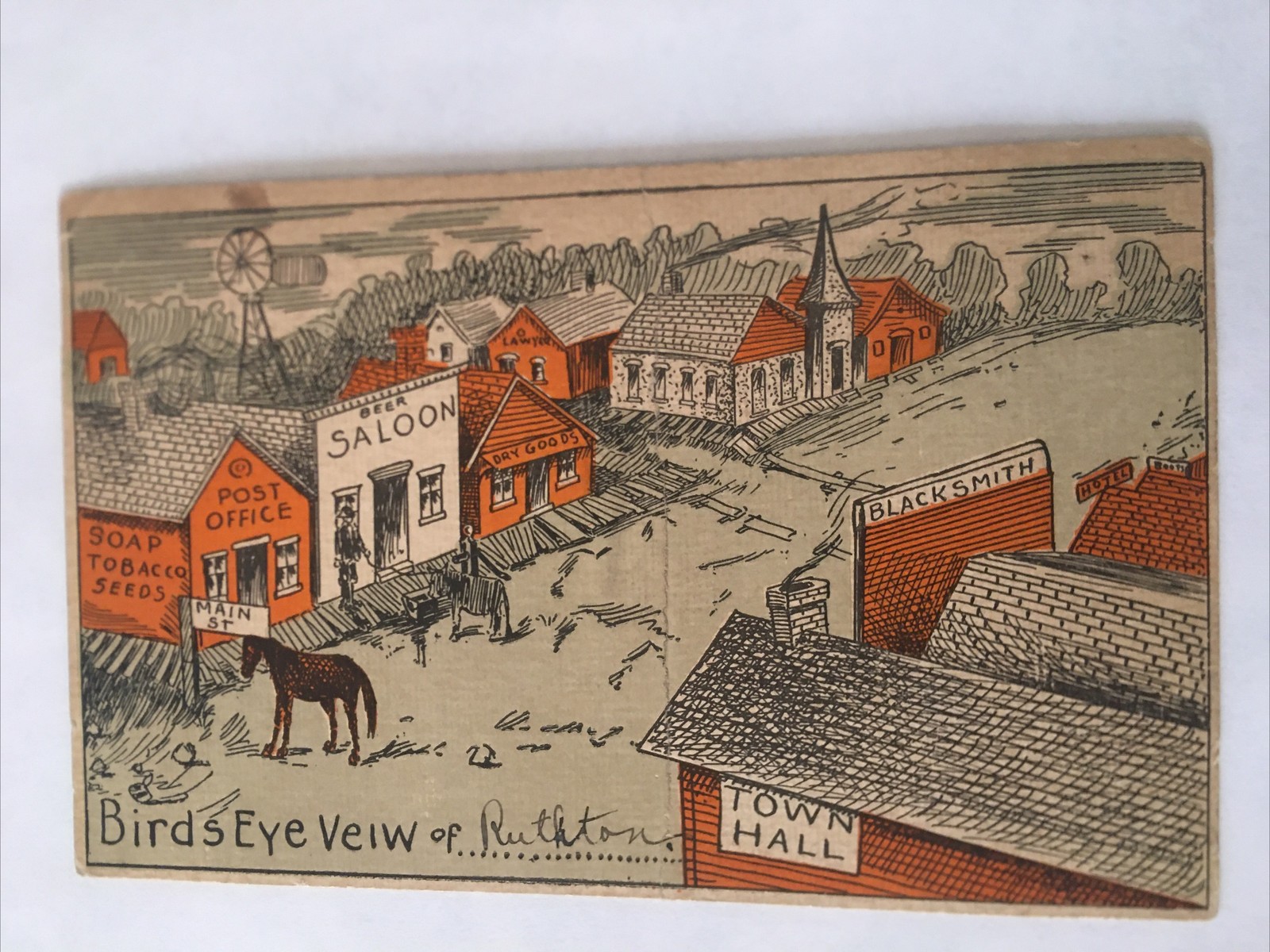Ruthton Minnesota 1909 Antique Postcard Ruthton Minnesota 1909 Antique Postcard