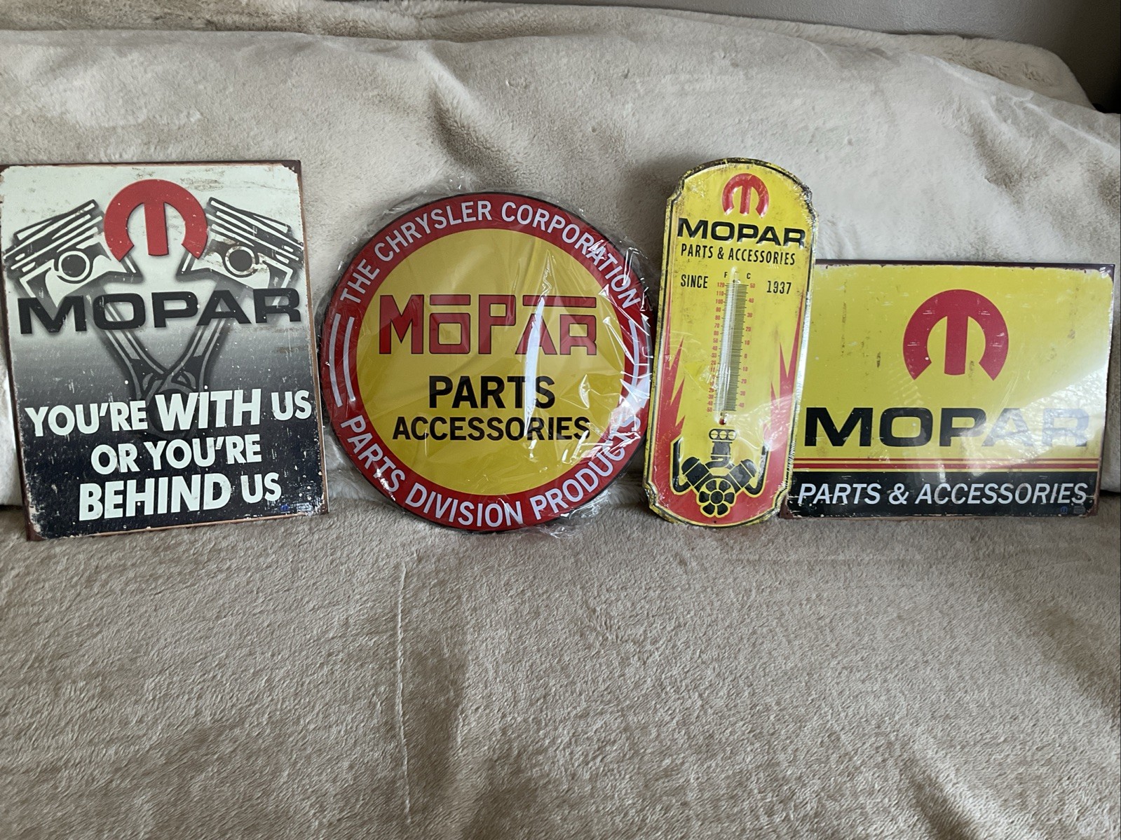 Mopar Parts And Accessories Metal Wall Sign Bundle Mopar Parts And Accessories Metal Wall Sign Bundle