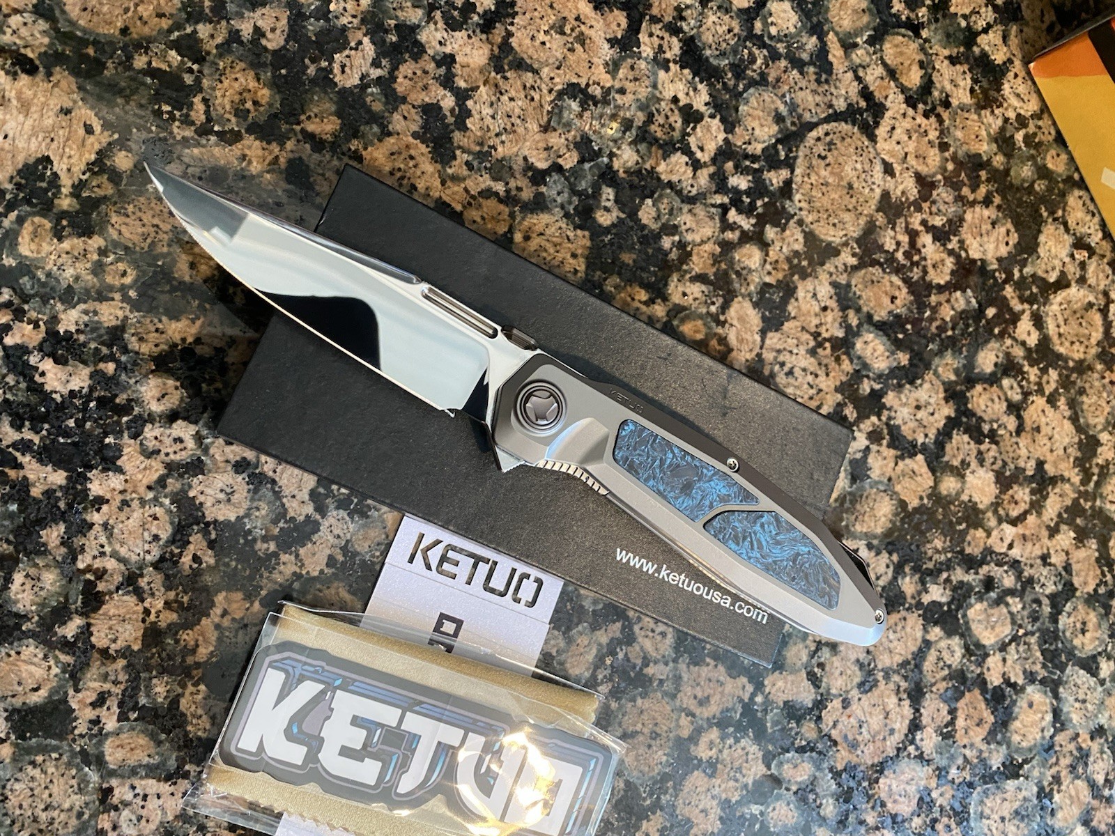 Ketuo Knife Bratva Mirror Finish M390 w/ Titanium Handle