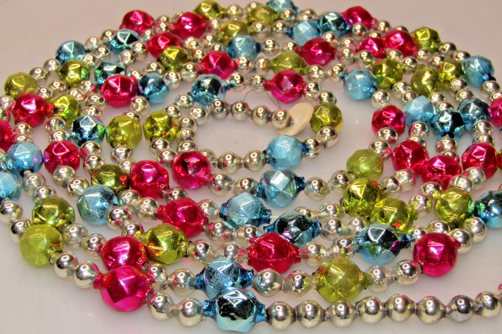VTG Glass BLUE PINK GREEN DIAMOND 110\