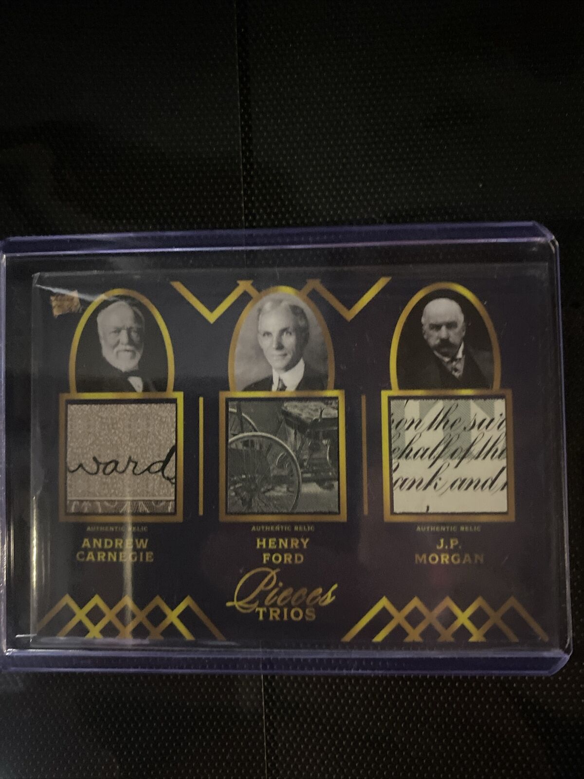 Pieces Of The Past- TRIO - Authentic - Andrew Carnegie- Henry Ford - J.P. Morgan