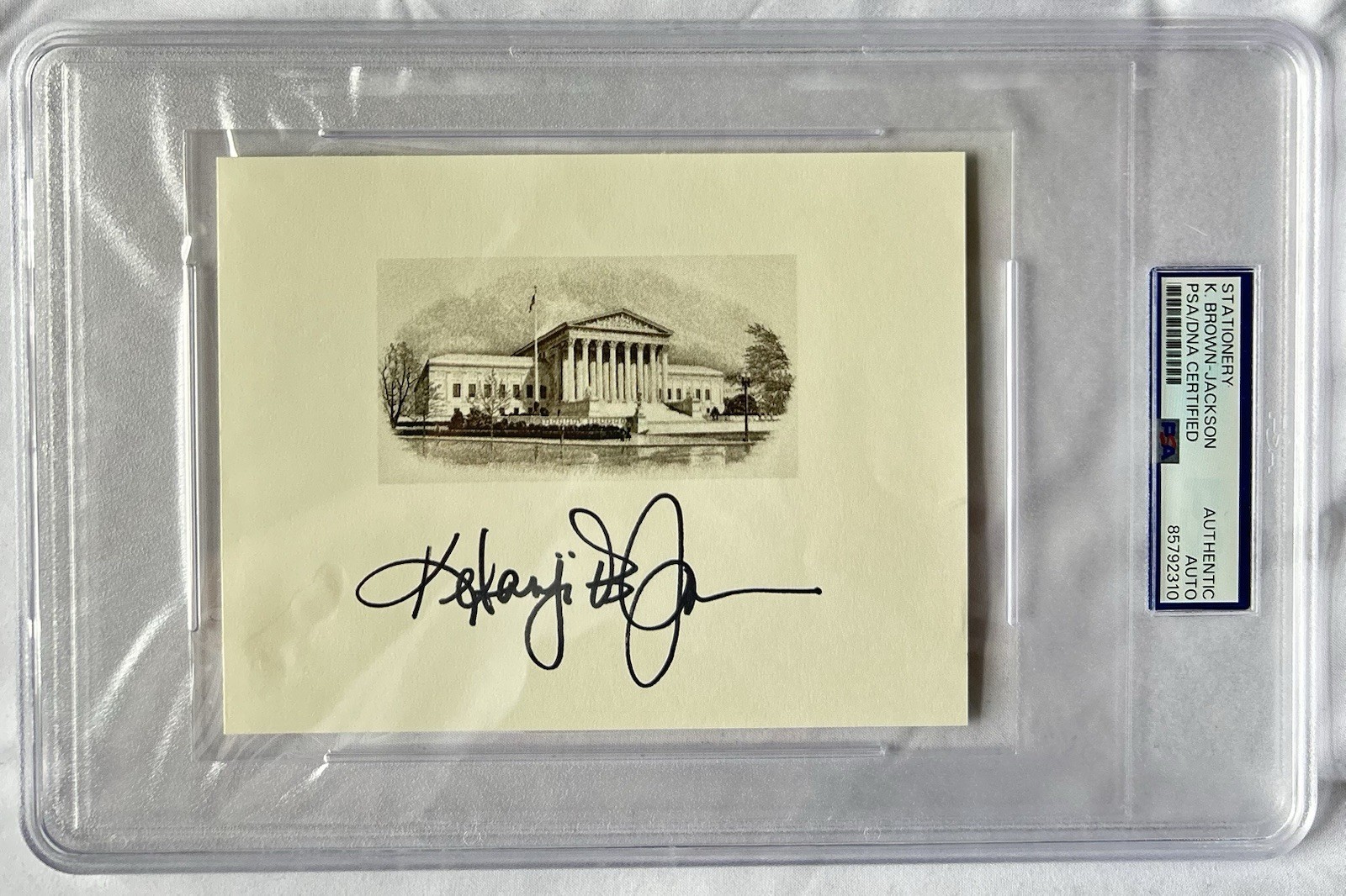 Ketanji Brown Jackson Signed Supreme Court Engraving Style Print PSA/DNA Ketanji Brown Jackson Signed Supreme Court Engraving Style Print PSA/DNA
