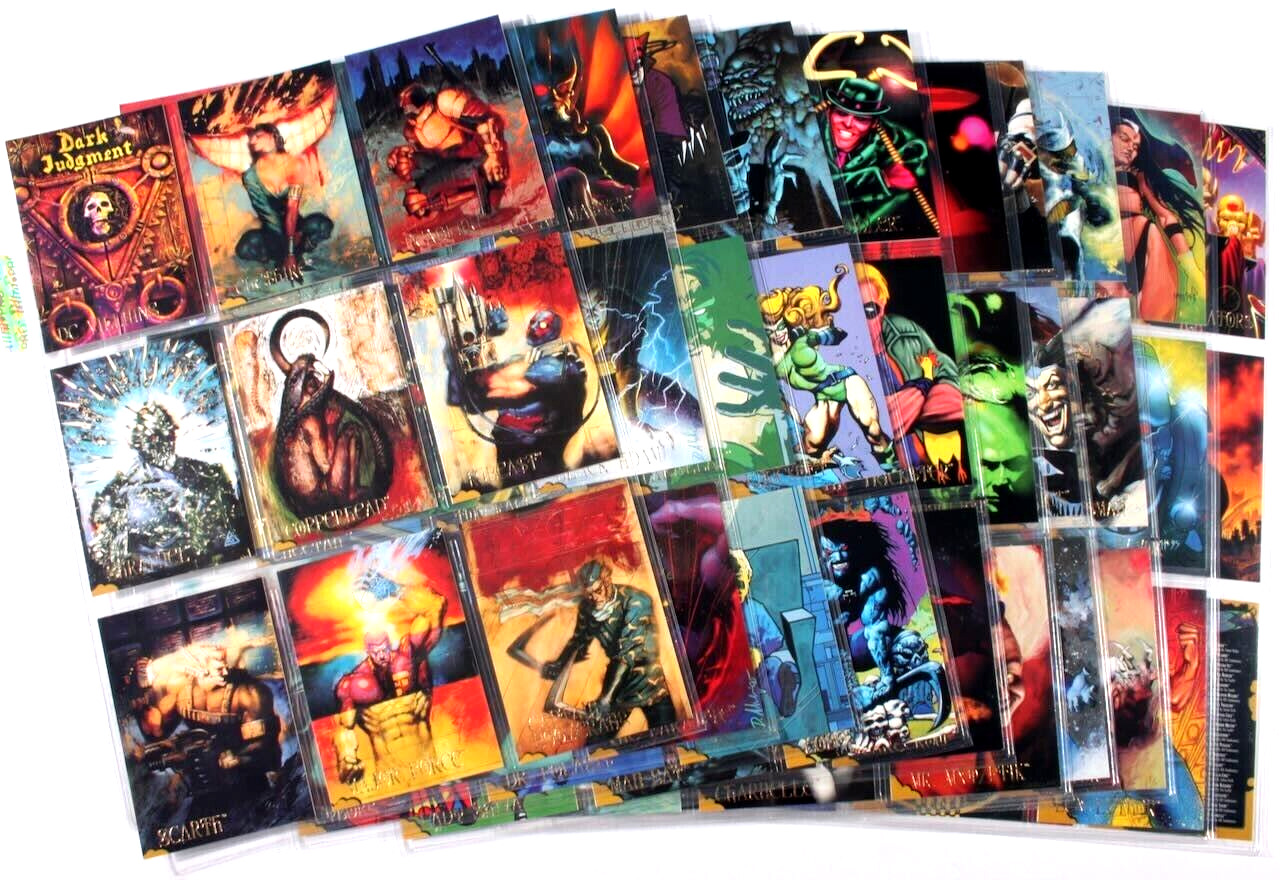 1995 SKYBOX DC VILLAINS THE DARK JUDGMENT COMPLETE SET OF 90/90 CARDS +MORE MINT