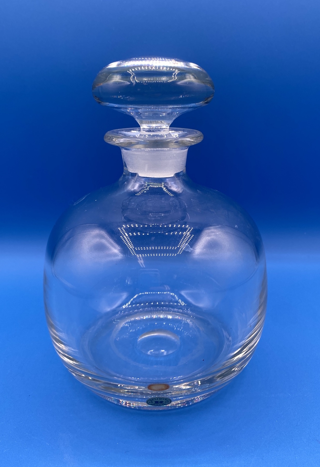 Reijmyre 1810 Swedish Glass Decanter Hand-Blown Clear Glass