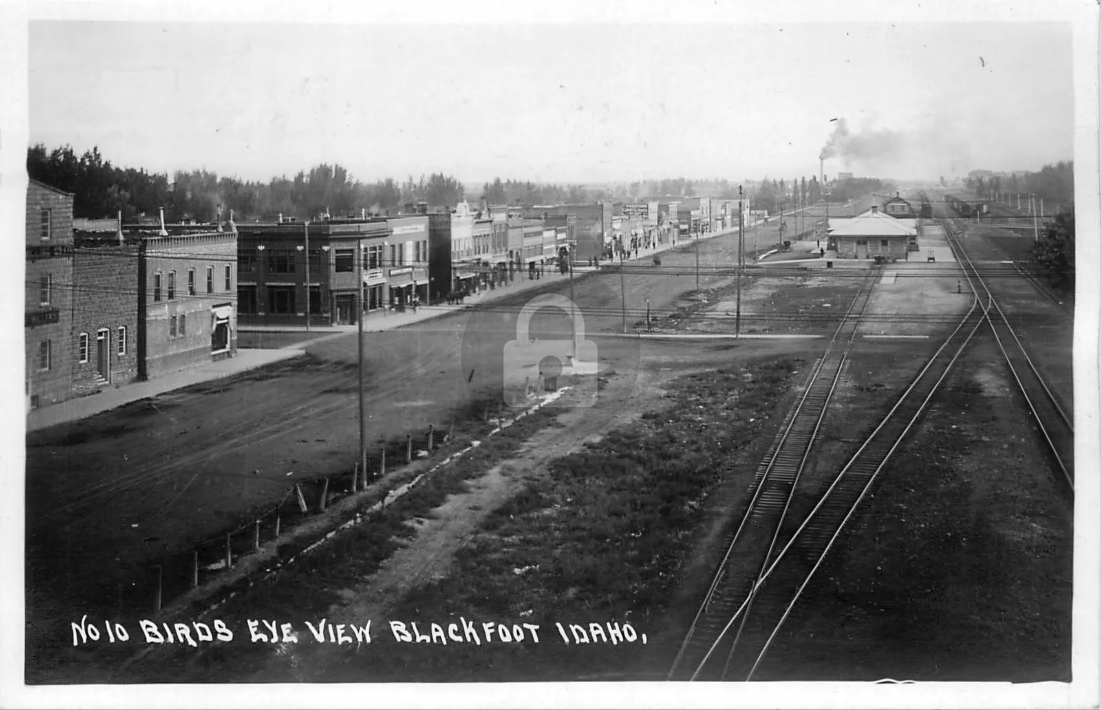 Blackfoot ID Idaho Birdseye View 1910s RPPC Photo Postcard COPY