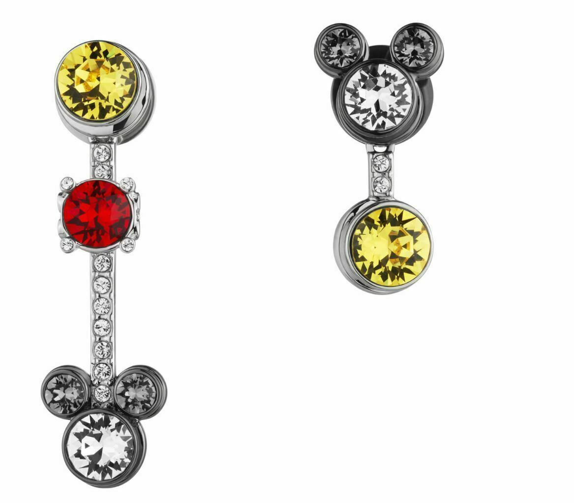 Atelier Swarovski Mickey Mouse Pierced Earrings Crystal #5459869 New in Box$189