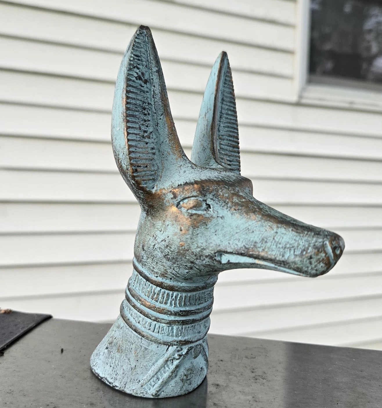 Rare Ancient Egyptian Antique Pharaonic Statue of Anubis Head BC Antiques Rare Ancient Egyptian Antique Pharaonic Statue of Anubis Head BC Antiques