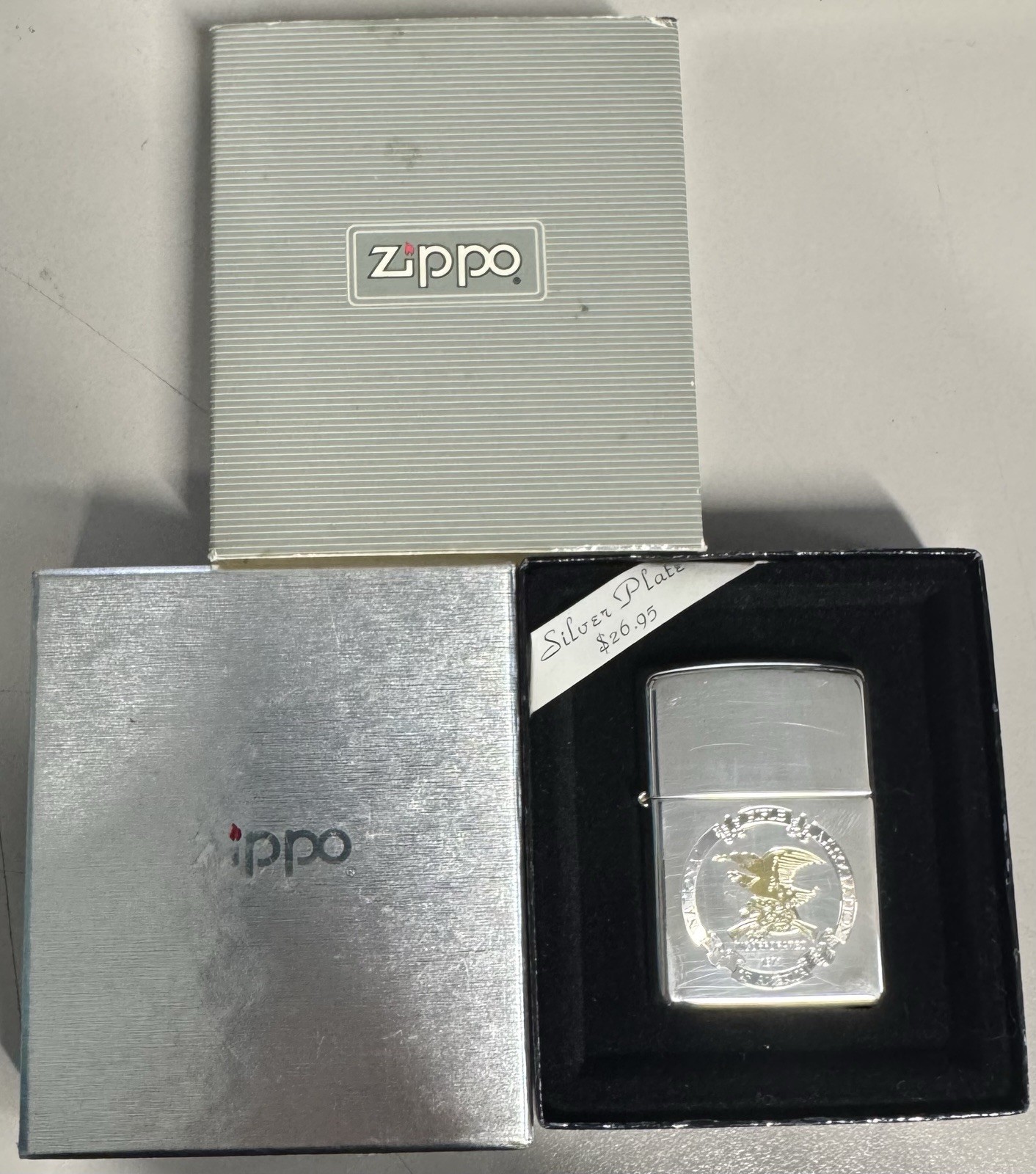 ZIPPO 2003 NATIONAL RIFLE ASSOCIATION OF AMERICA 1871 LIGHTER SEALED IN BOX #875 ZIPPO 2003 NATIONAL RIFLE ASSOCIATION OF AMERICA 1871 LIGHTER SEALED IN BOX #875