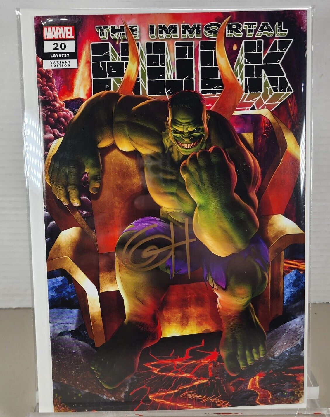 Immortal Hulk #20 (Marvel, September 2019) GREG HORN SIGNED