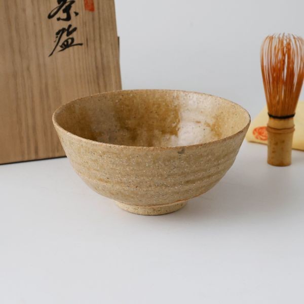 Etchu Seto wareSenju potteryYoshino Kagakutea bowlboxsame fabricbookmarktea