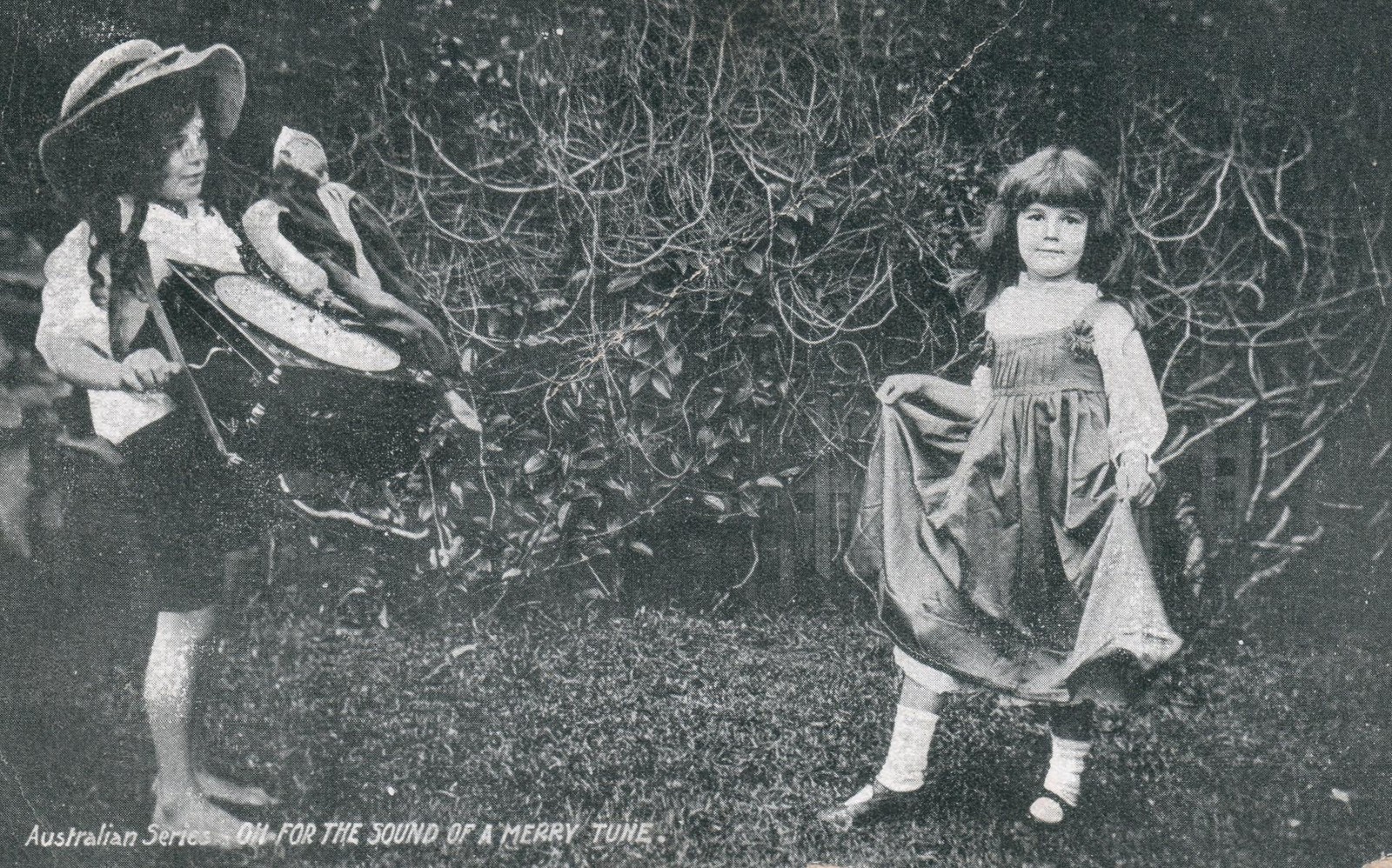 1907 Australian Series Oh for the Sound of a Merry Tune POSTCARD - to Tamworth