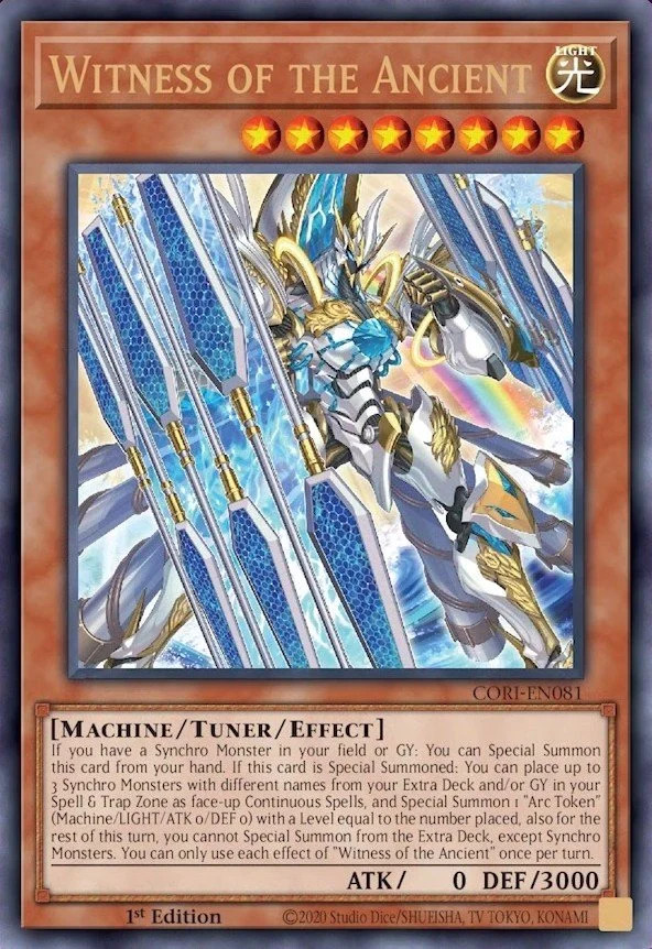 Yugioh CORI-EN081 - Witness of the Ancient (Extended Art) - Ultra Rare Yugioh CORI-EN081 - Witness of the Ancient (Extended Art) - Ultra Rare