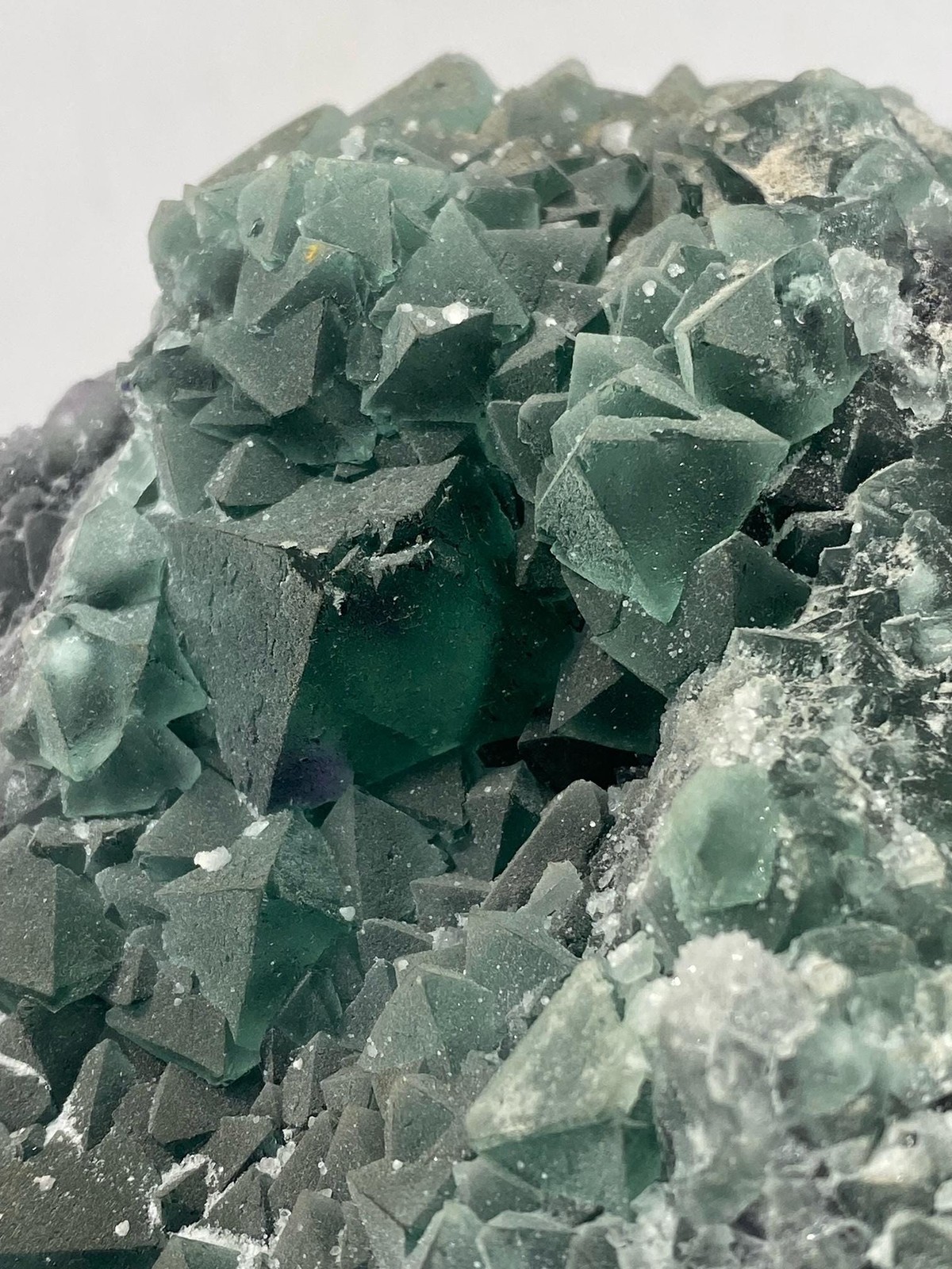 XL Fluorite Cluster Shimmering Green and Purple Octahedral Crystals… See Video