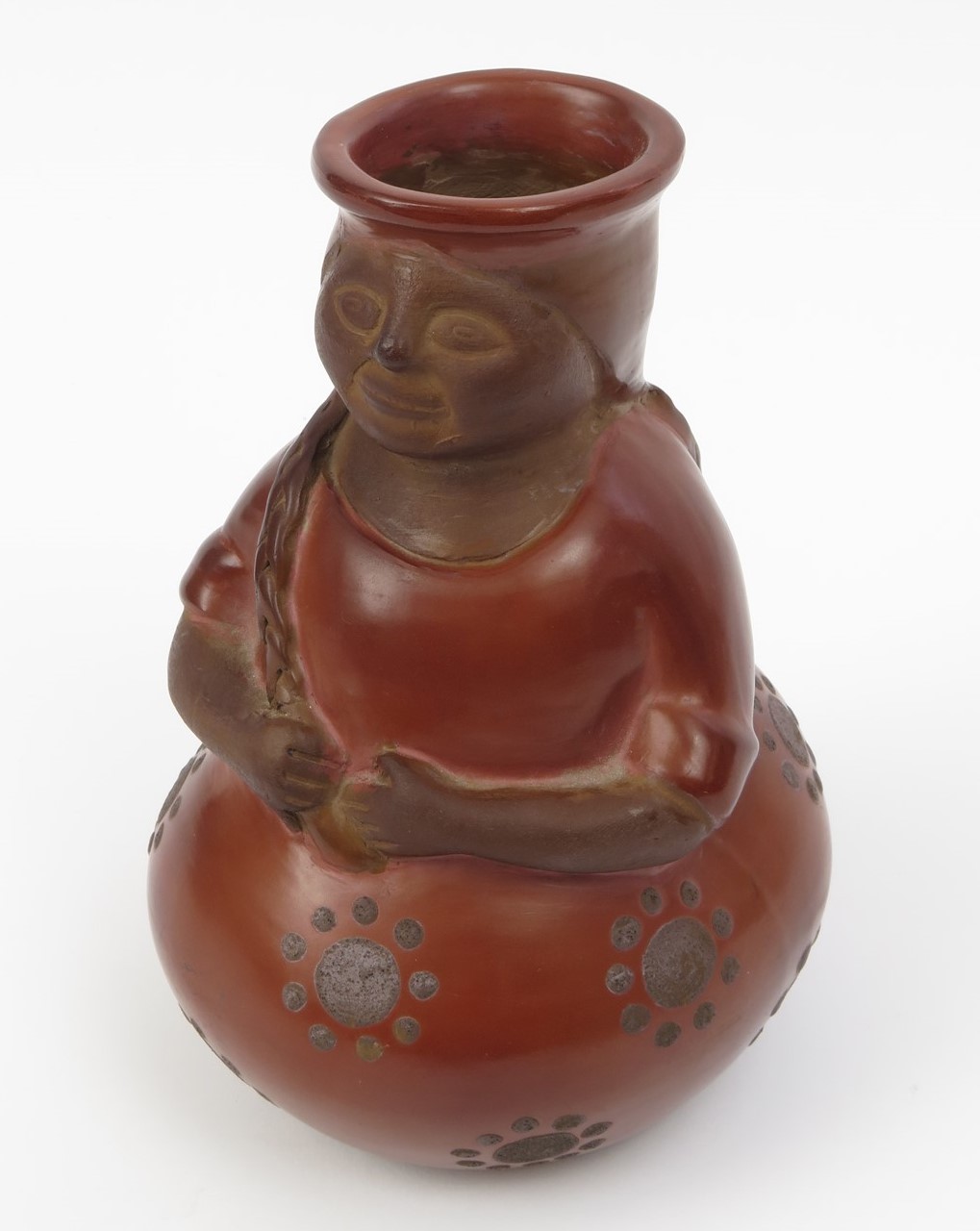 Original 2002 Jose Sosa of Peru Handmade Pottery Portrait Vase 8.75 Original 2002 Jose Sosa of Peru Handmade Pottery Portrait Vase 8.75