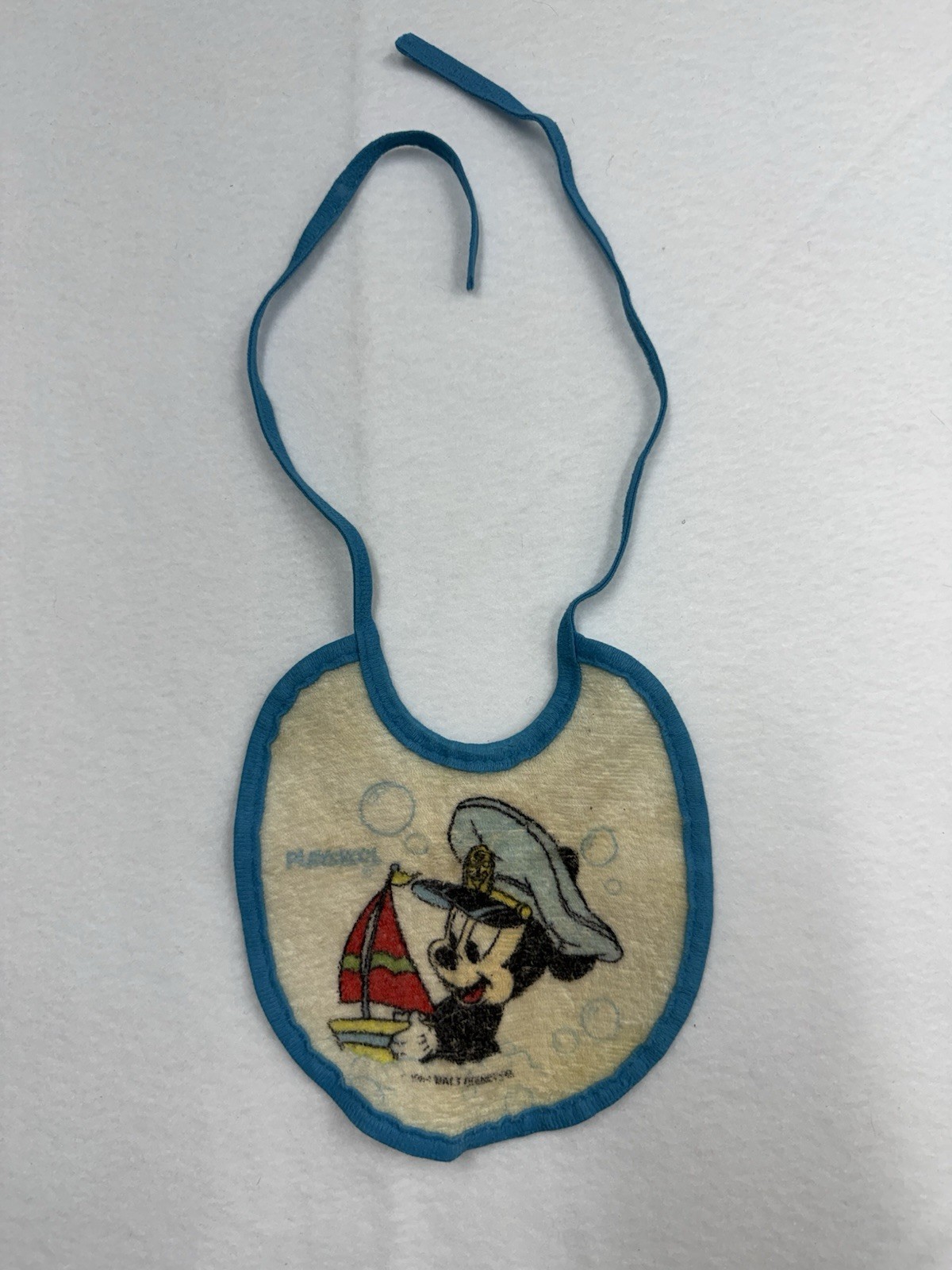 Vintage Playskool Walt Disney Babies Mickey Mouse Sailor Bib