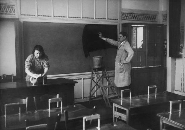 The Final Preparations Before The Beggining Of The School Year The- Old Photo