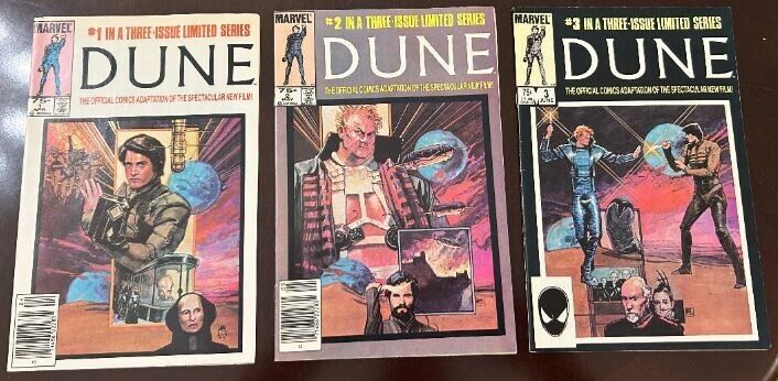 DUNE  Set Of 3 Marvel Comics Comic books Series 1985—FREE SHIPPING.