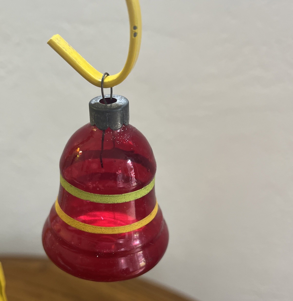 Vintage WWII Era  Unsilvered Bell  Christmas Ornament RARE