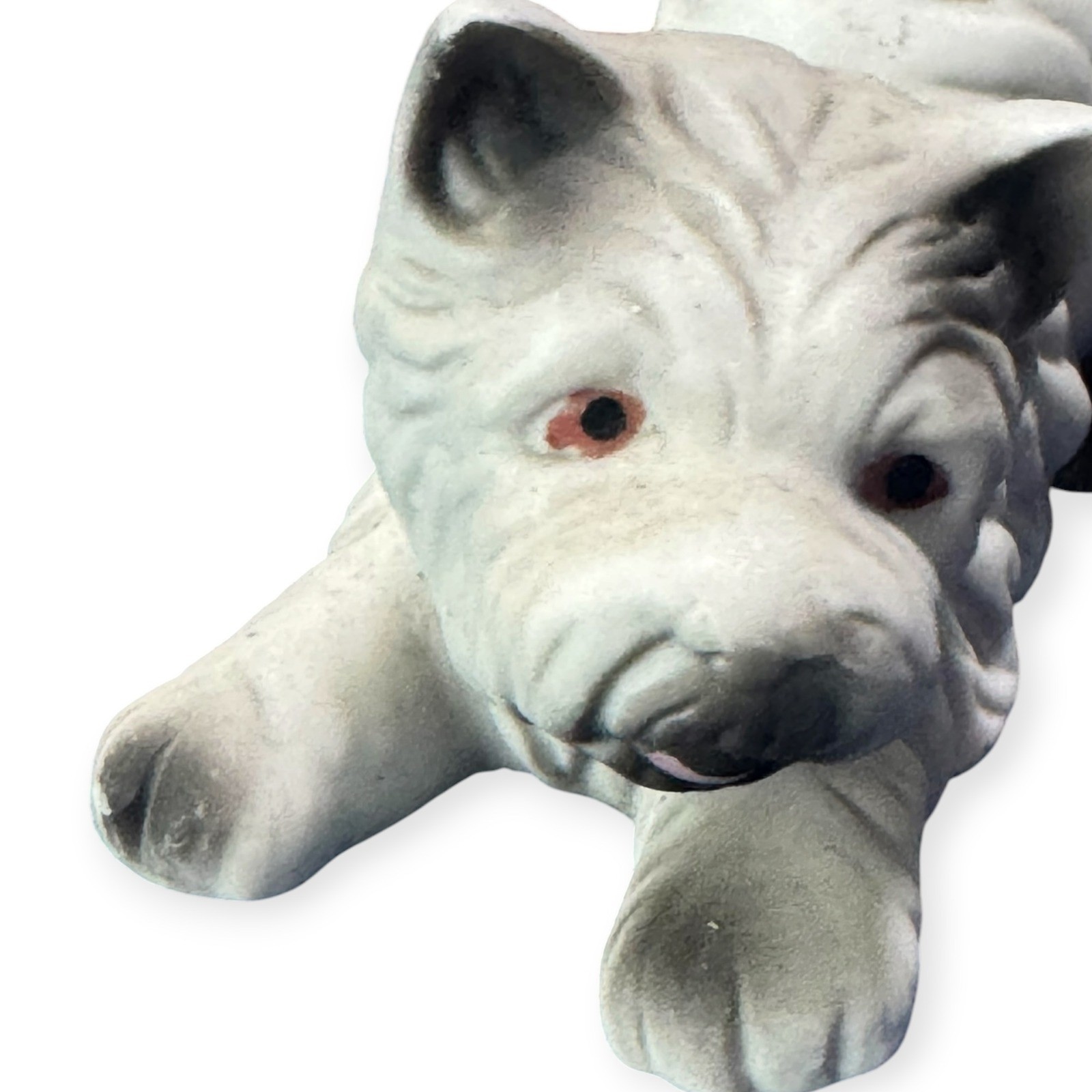 Vintage West Highland White Terrier Westie Porcelain Figurine Play Bow Taiwan Vintage West Highland White Terrier Westie Porcelain Figurine Play Bow Taiwan