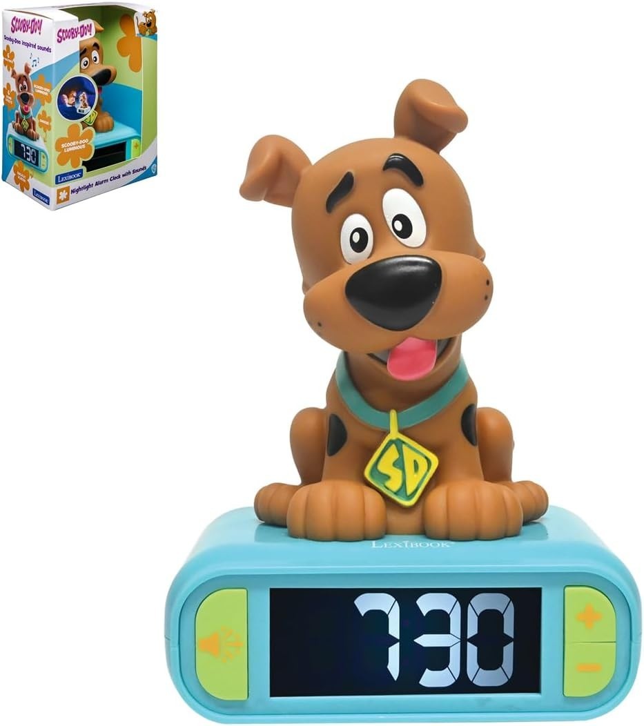 Digital Scooby-Doo Kids\' Alarm Clock with Adjustable Volume & Snooze Feature