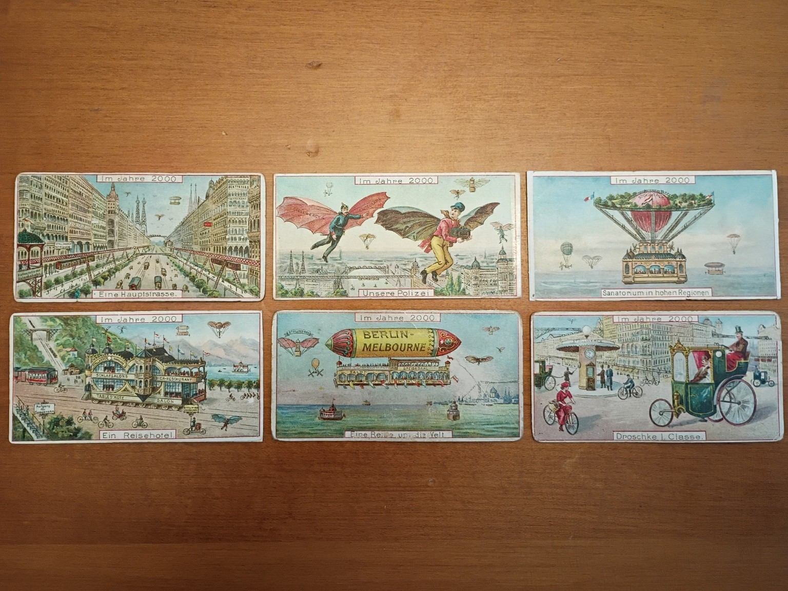 1897 Stollwerck Year 2000 Group 31 Rare Futuristic Antique Card Set