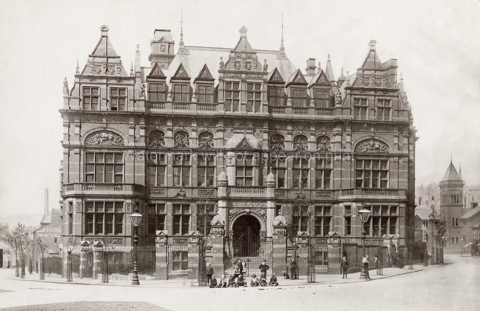 Blackburn Technical School Lancashire Victorian Architecture Vtg. Photo 19thC.