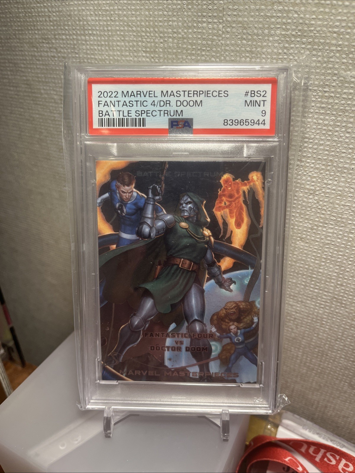 2022 Marvel Masterpieces Battle Spectrum #BS2 Fantastic Four vs Dr. Doom - PSA 9