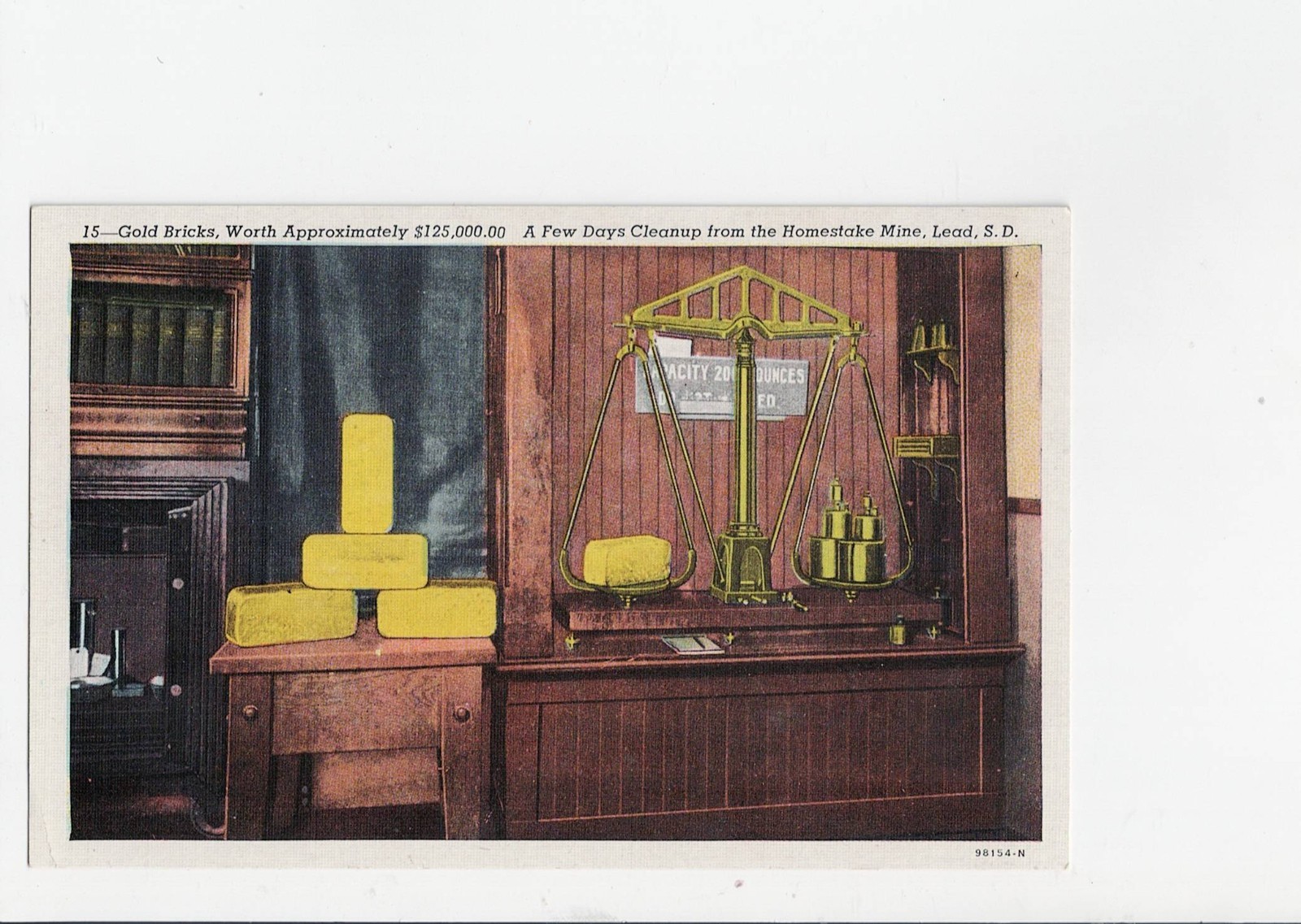 LEAD, South Dakota Linen Postcard HOMESTAKE MINING CO. \