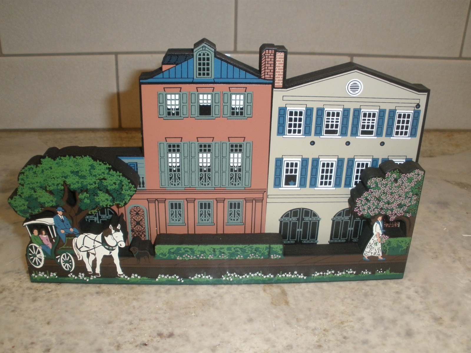 VINTAGE SHELIA SHELIA'S HOUSE 89 AND 91 EAST BAY RAINBOW ROW RARE