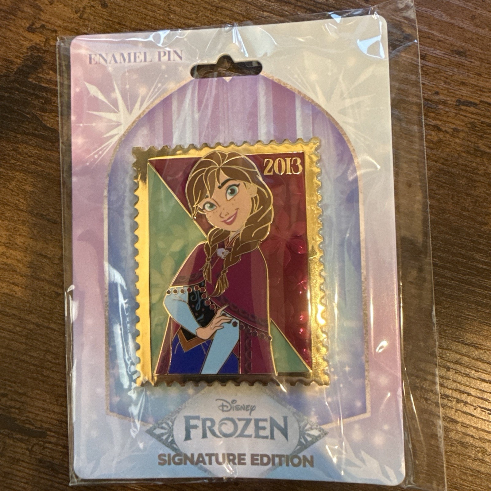 Pink a la Mode Disney Royal Stamp Frozen Anna Collectible Pin LE /400 NEW