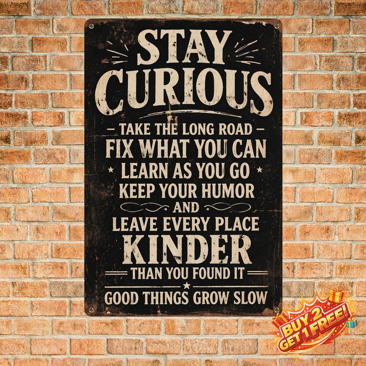 Inspirational Yard Metal Sign Funny Outdoor Wall Art Aluminum Decor 8x12