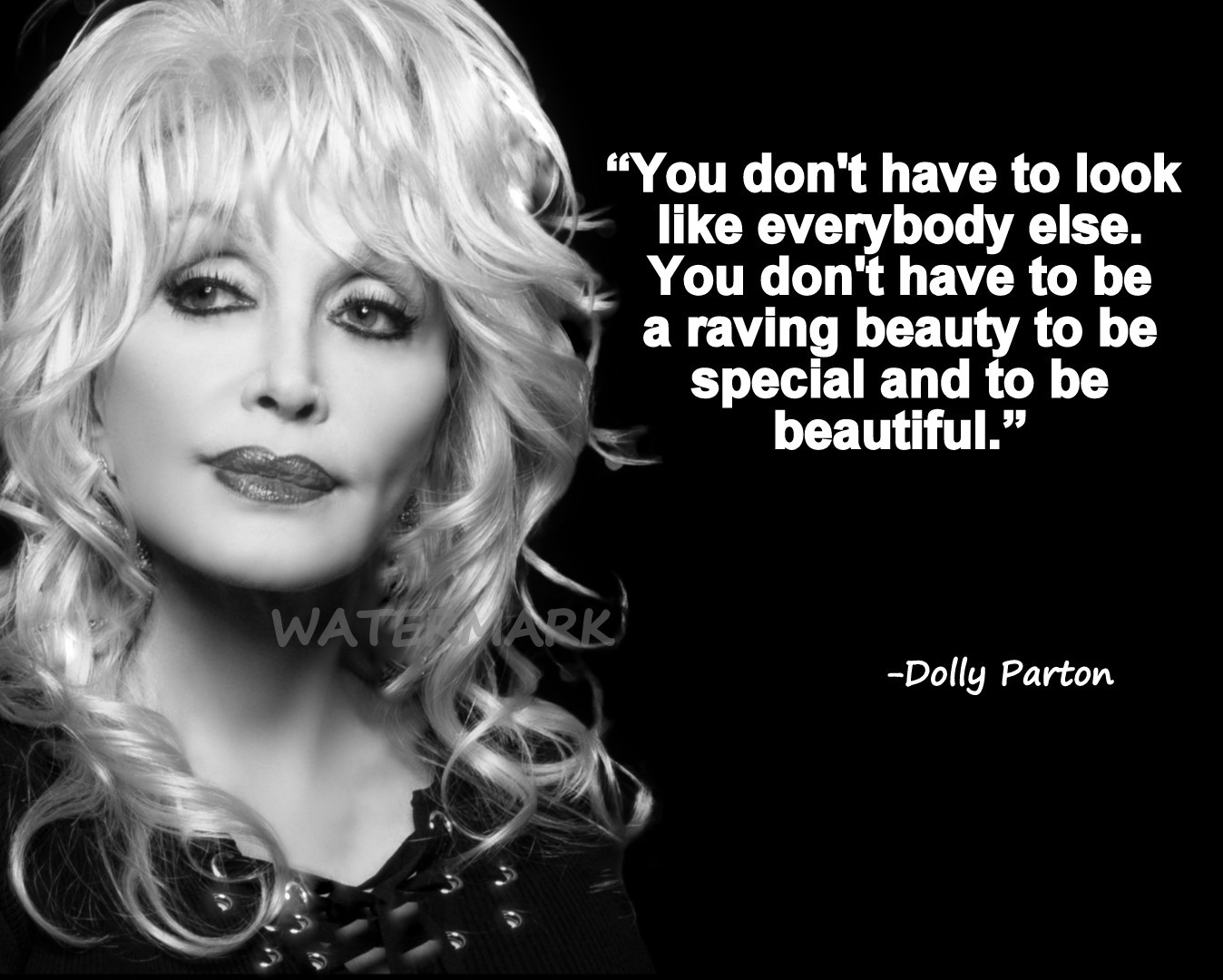 DOLLY PARTON QUOTE YOU DONT HAVE TO LOOK LIKE EVERYBODY PUBLICITY PHOTO 8X10 DOLLY PARTON QUOTE YOU DONT HAVE TO LOOK LIKE EVERYBODY PUBLICITY PHOTO 8X10