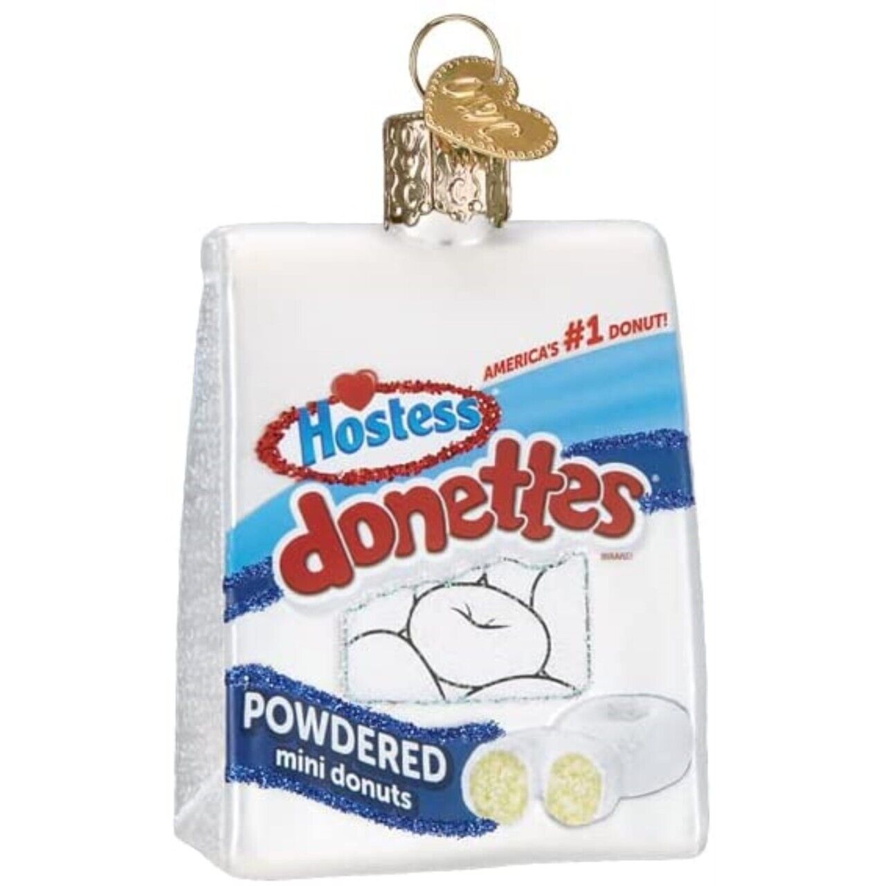 Old World Christmas HOSTESS DONETTES (32535) Glass Ornament w/OWC Box