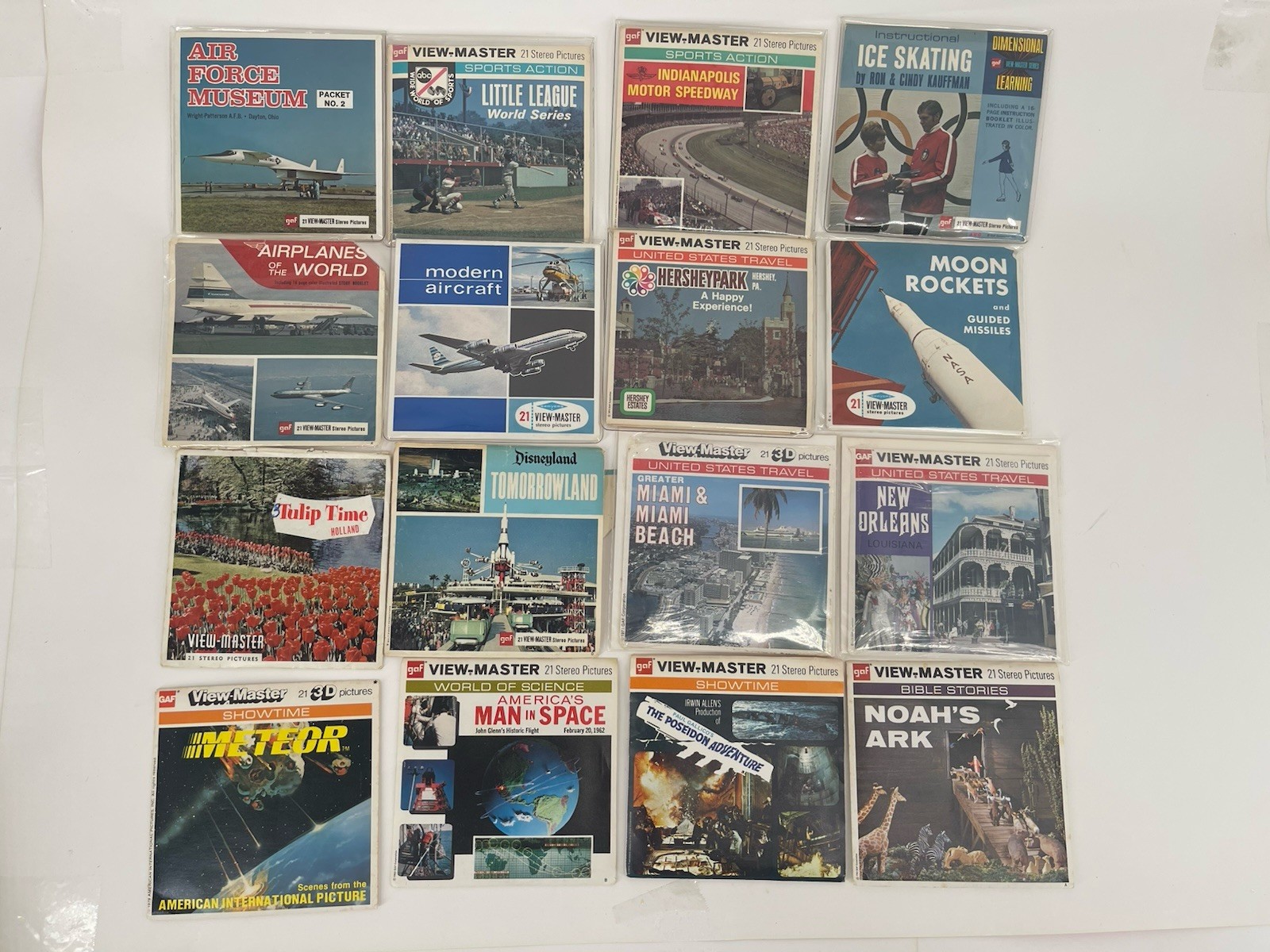 Vintage View-Master 3-Reel Lot 16 Sets Star Trek Mickey Mantle Disney NASA A #74
