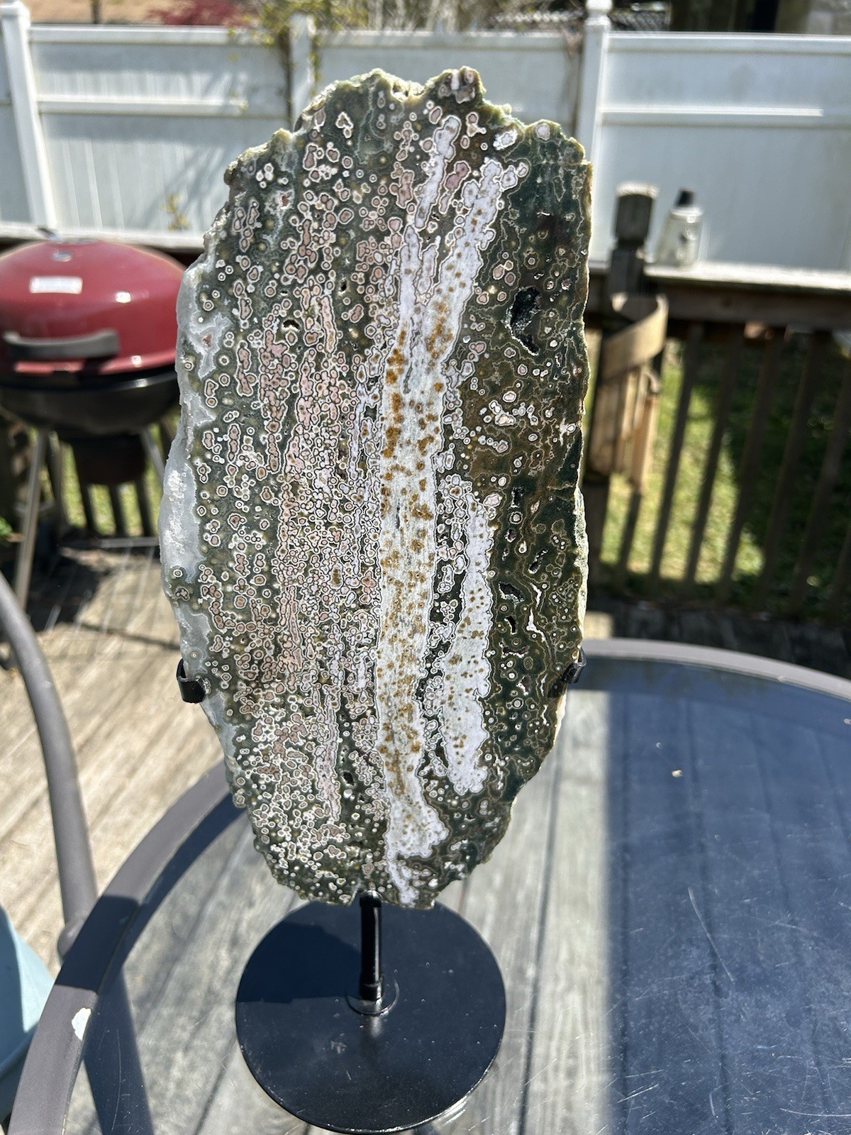 3LB RARE Natural 8 Th Vein Ocean Jasper Slap Crystal Reiki Healing