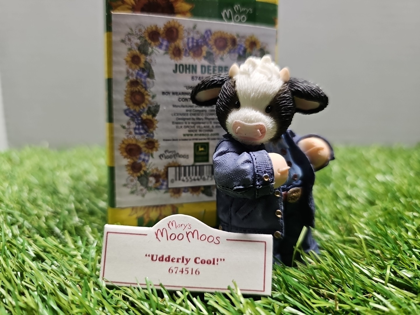 Vintage 1999 Enesco Mary's Moo Moos John Deere 