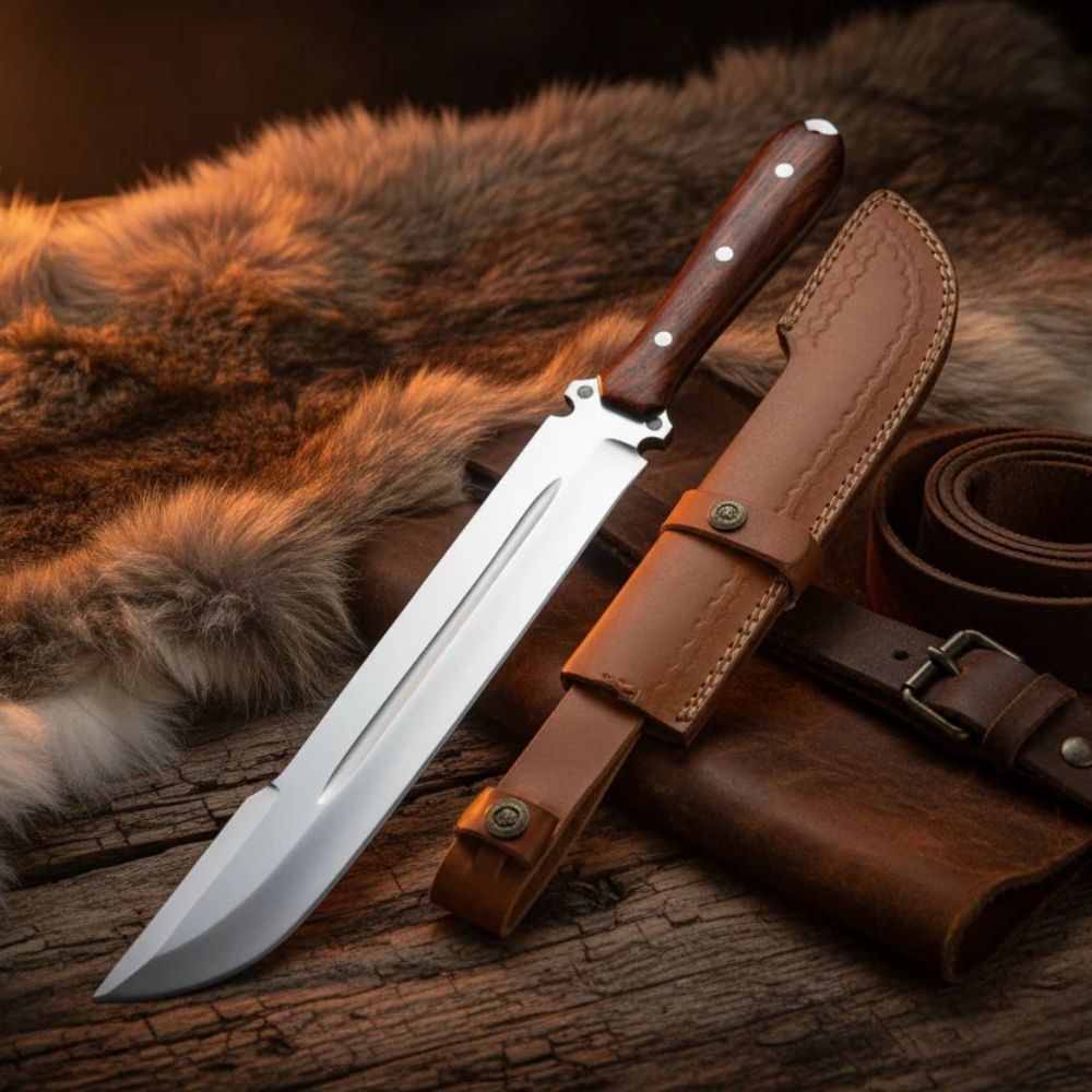 Custom Handcraft Handmade D2 Steel Camping  Hunting Mini Sword W/Leather Sheath