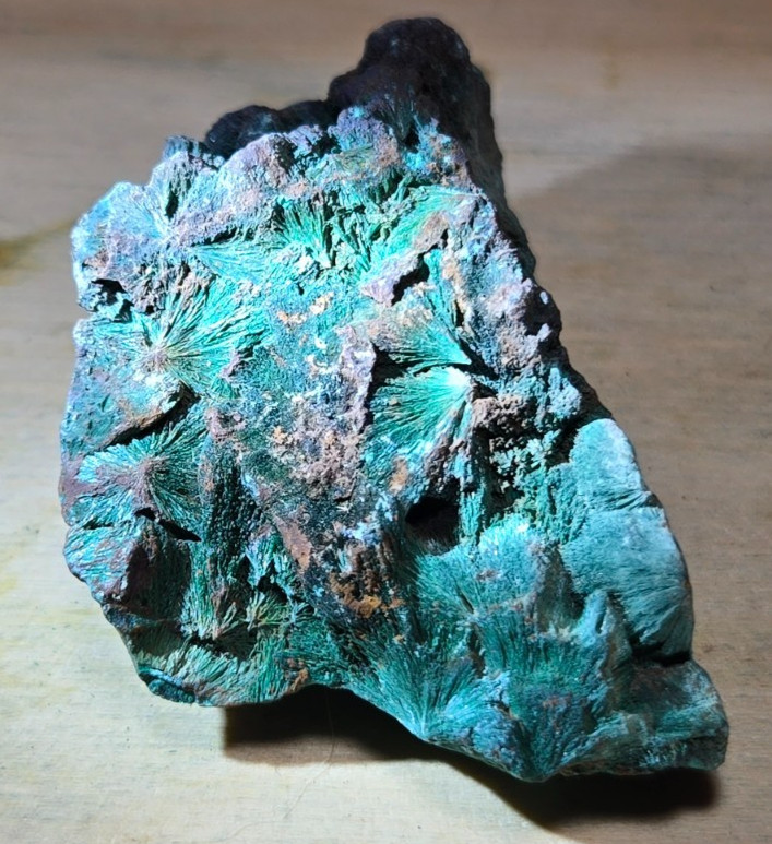 RARE GORGEOUS Raw Silky & Fibrous Malachite Specimen ~2.5x1.25in O53