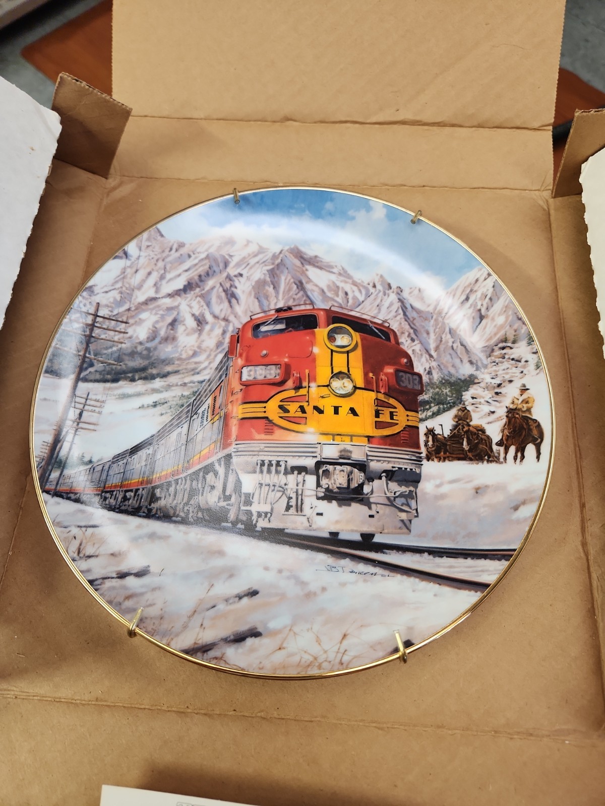 ARTAFFECTS Jim Deneen Classic American Train Plate \