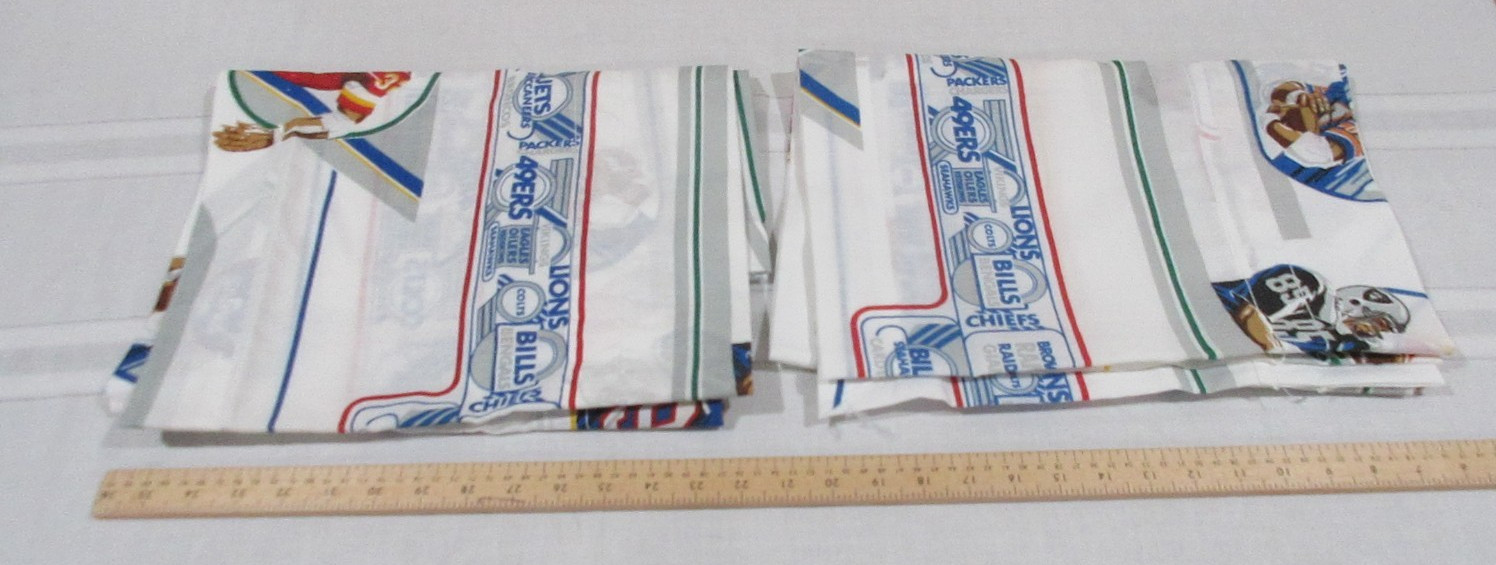 Vtg. J.C.Penney Co. Football Theme NFL Valances 15\