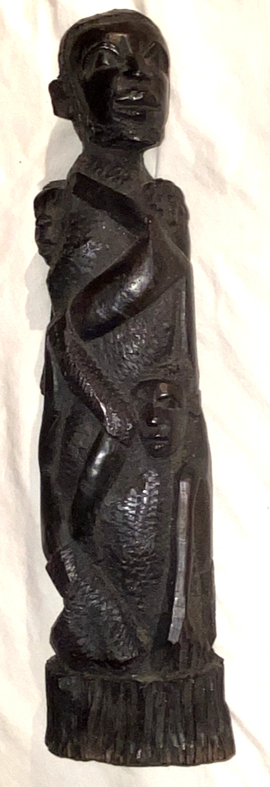 African Nigerian Yoruba Makonde Family Tree Of Life Statue EBONY Wood Hand Made