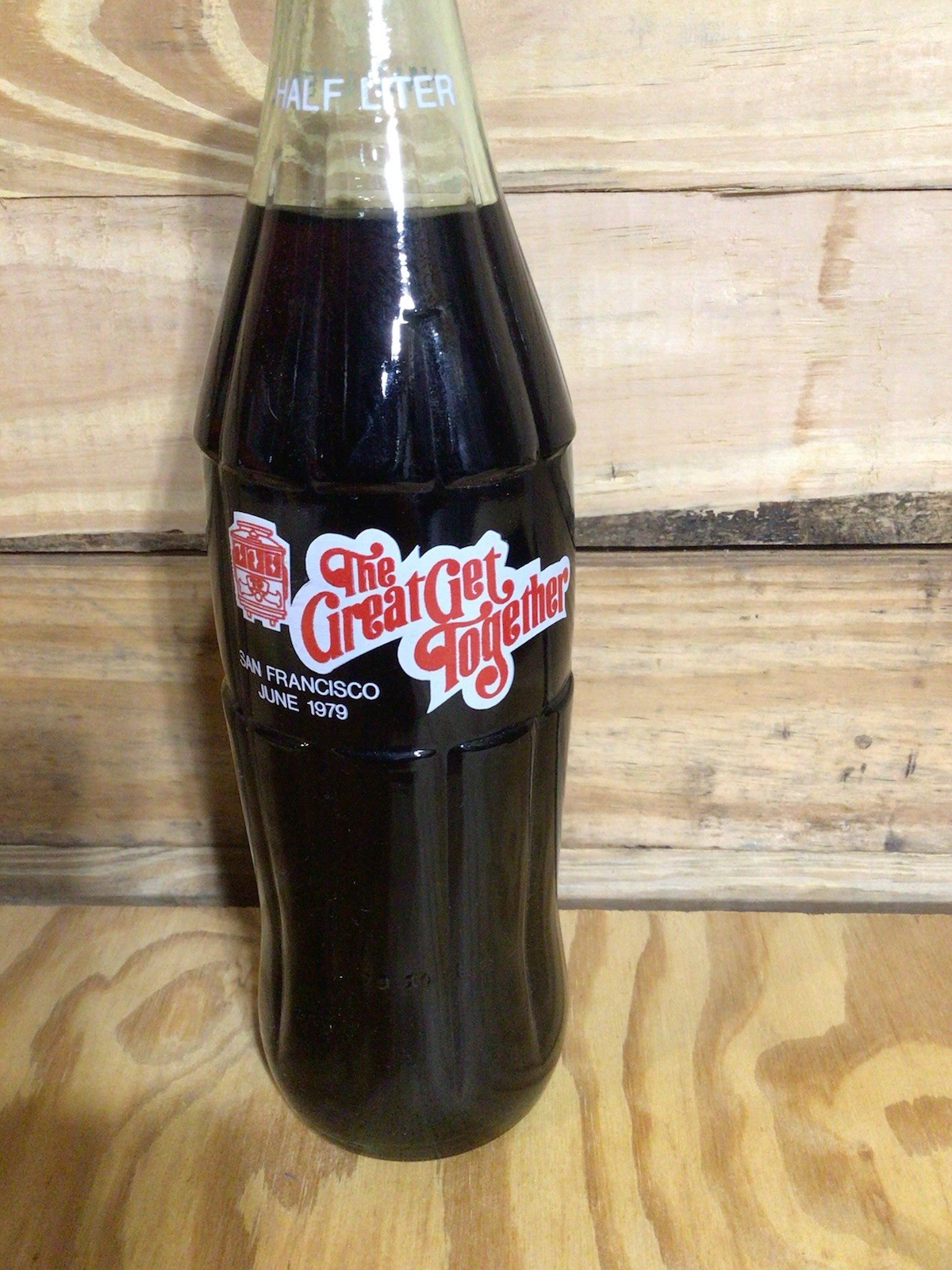 VTG 1979 Coca-Cola Great Get Together Bottle Sealed 16.9oz Half Liter SF
