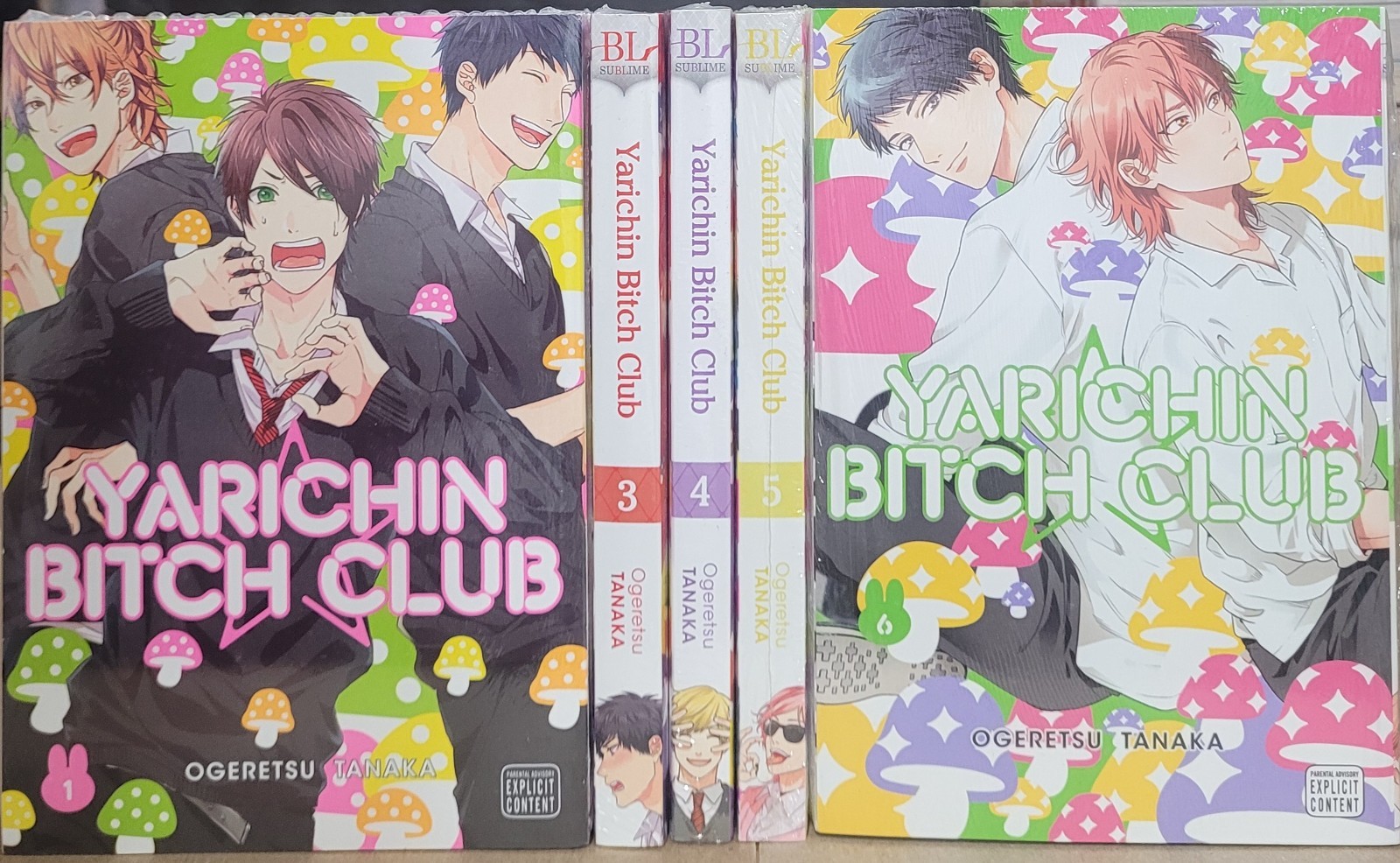 Yarichin Bitch Club Manga Lot Vol 1,3-6  English Sublime Tanaka (Missing #2) New