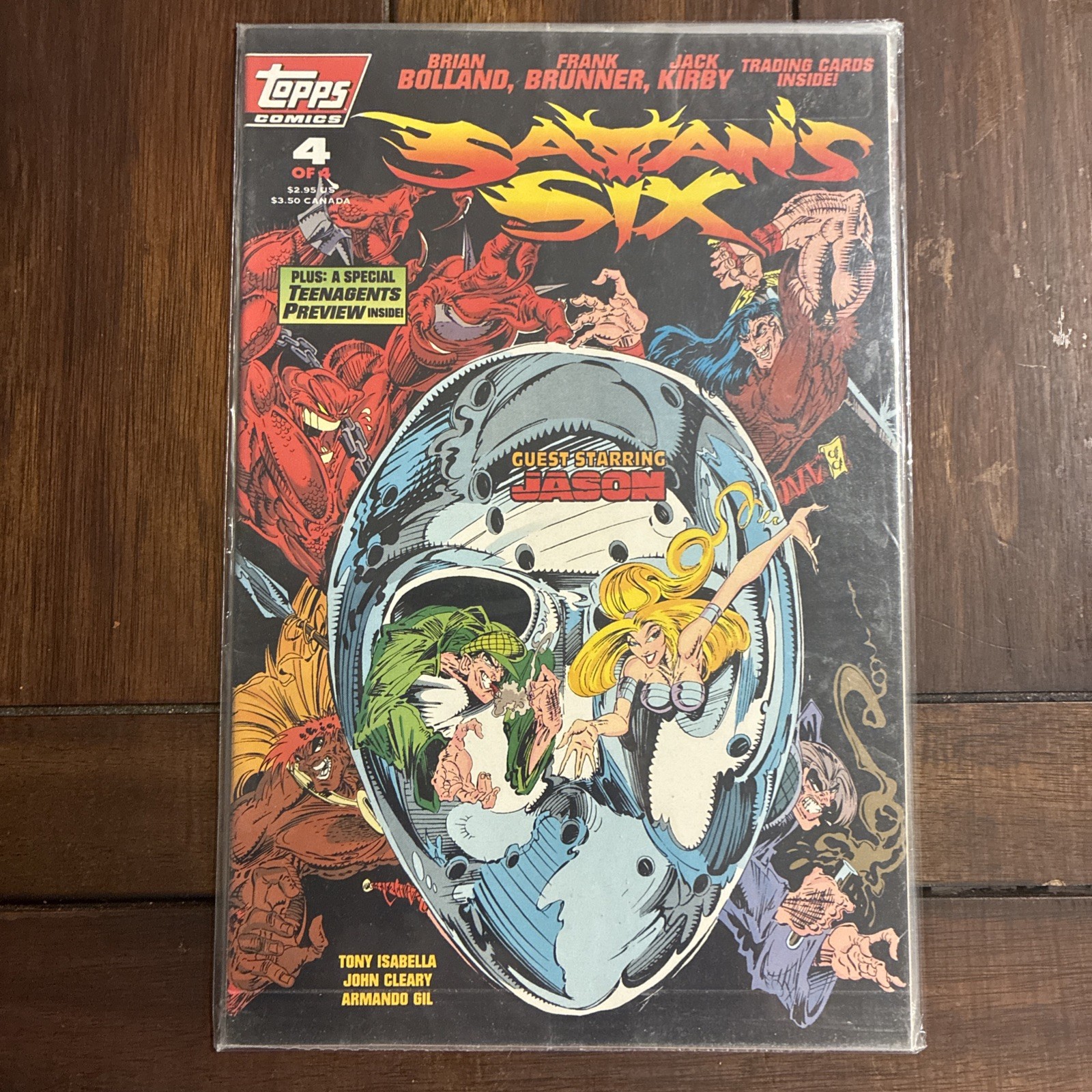 Satan's Six #4 1st Jason Voorhees Comic In Polybag With Cards Topps NM Satan's Six #4 1st Jason Voorhees Comic In Polybag With Cards Topps NM